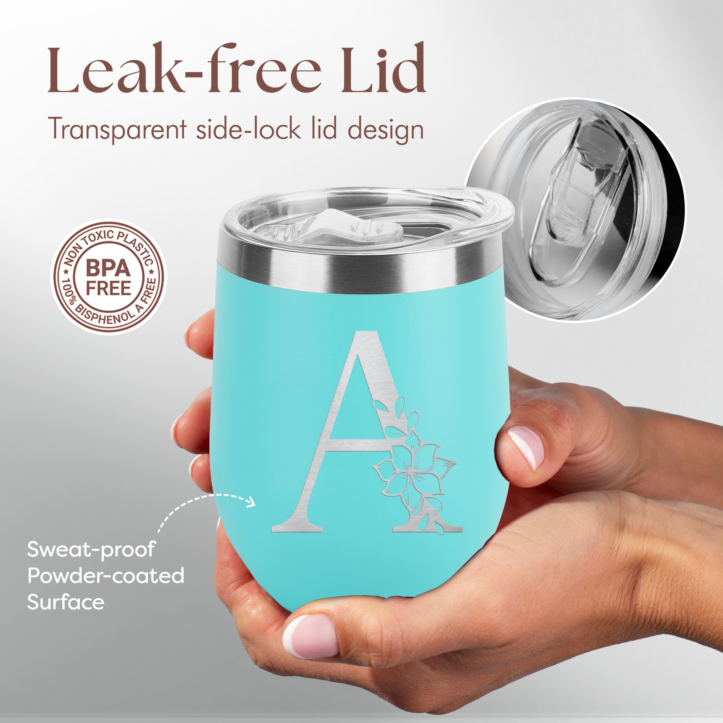 12oz Insulated Cup with Lid (Teal)