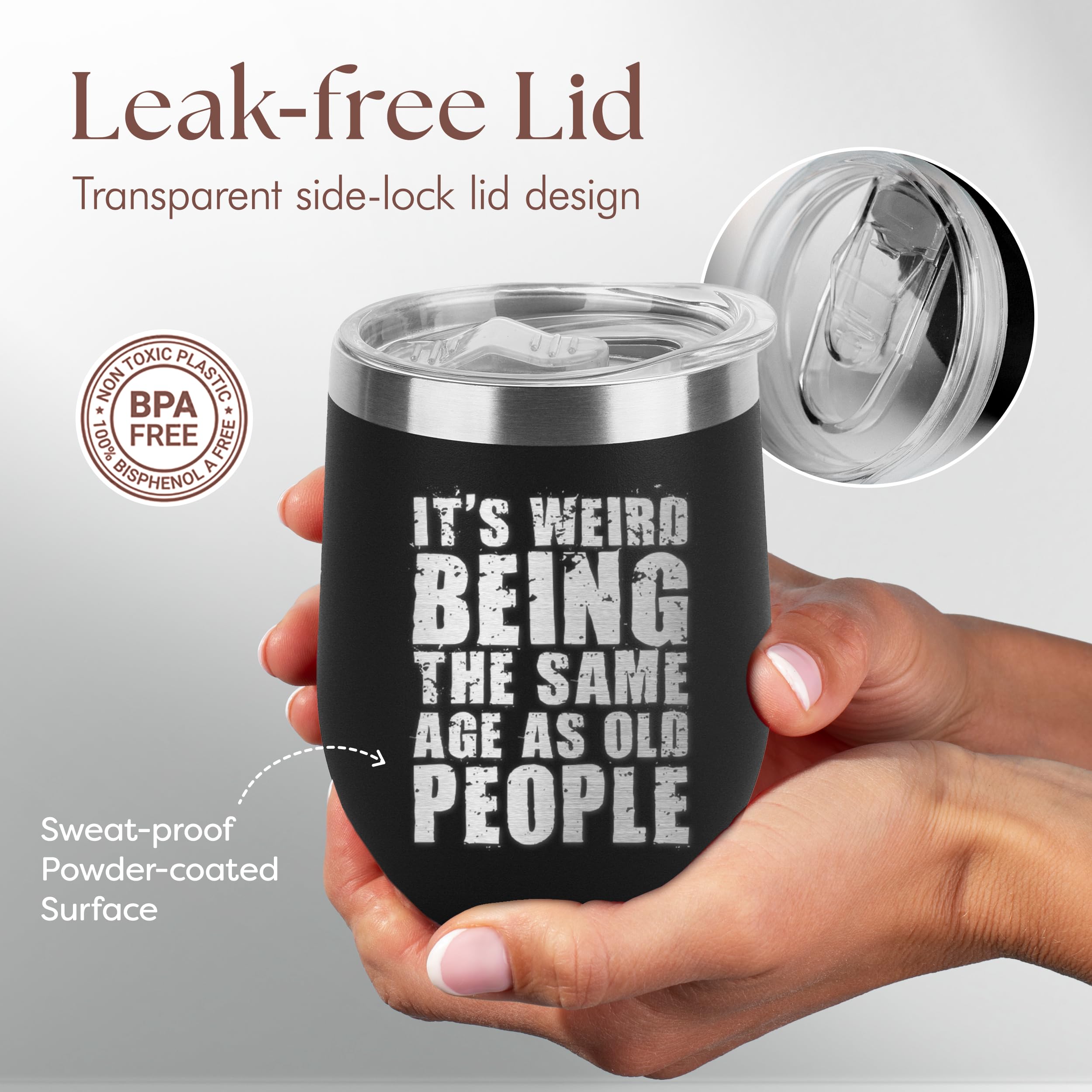 Funny 12oz Insulated Wine Cup, Gag Gift for Adults