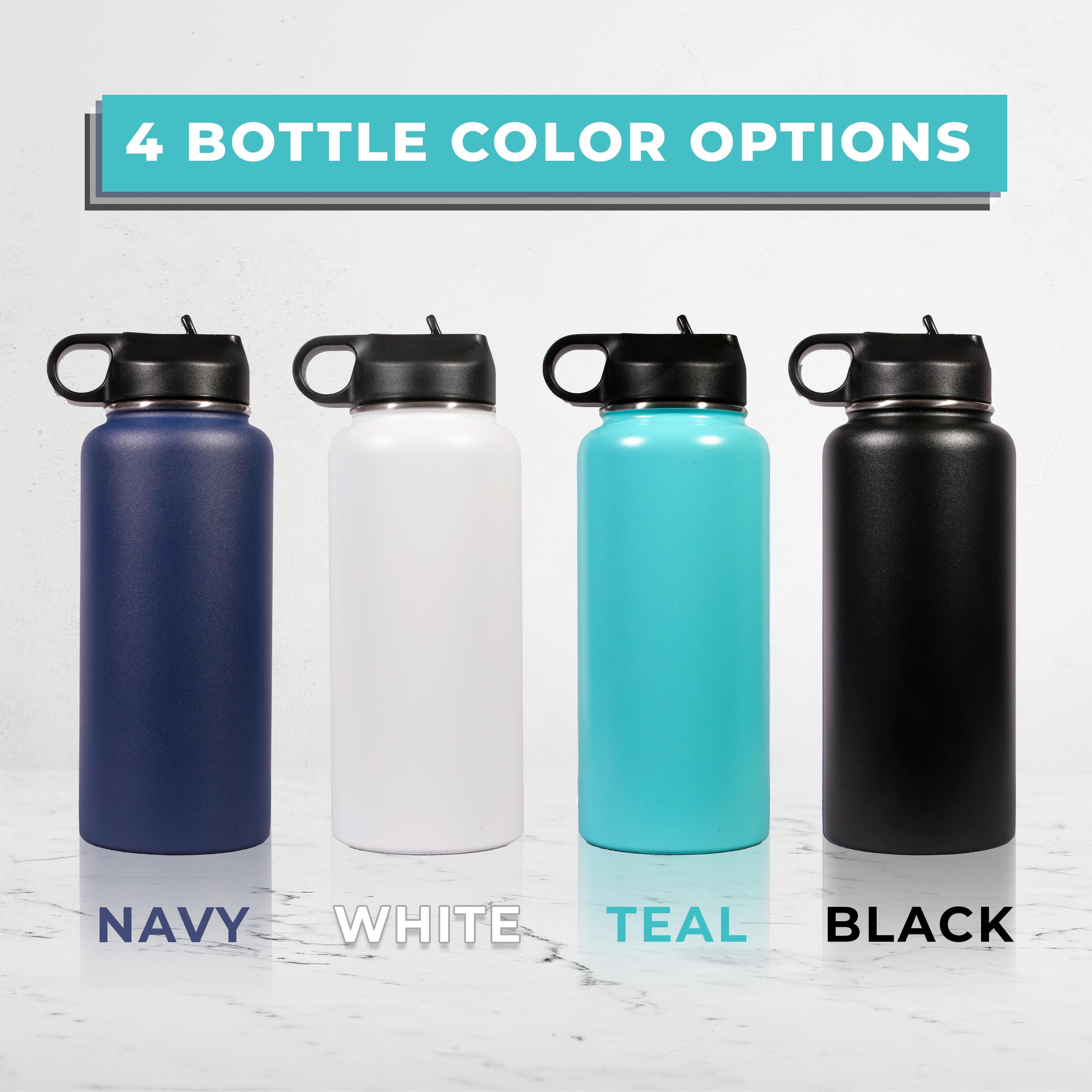 Custom Personalized Insulated Stainless Steel Water Bottle for Kids 32 oz.