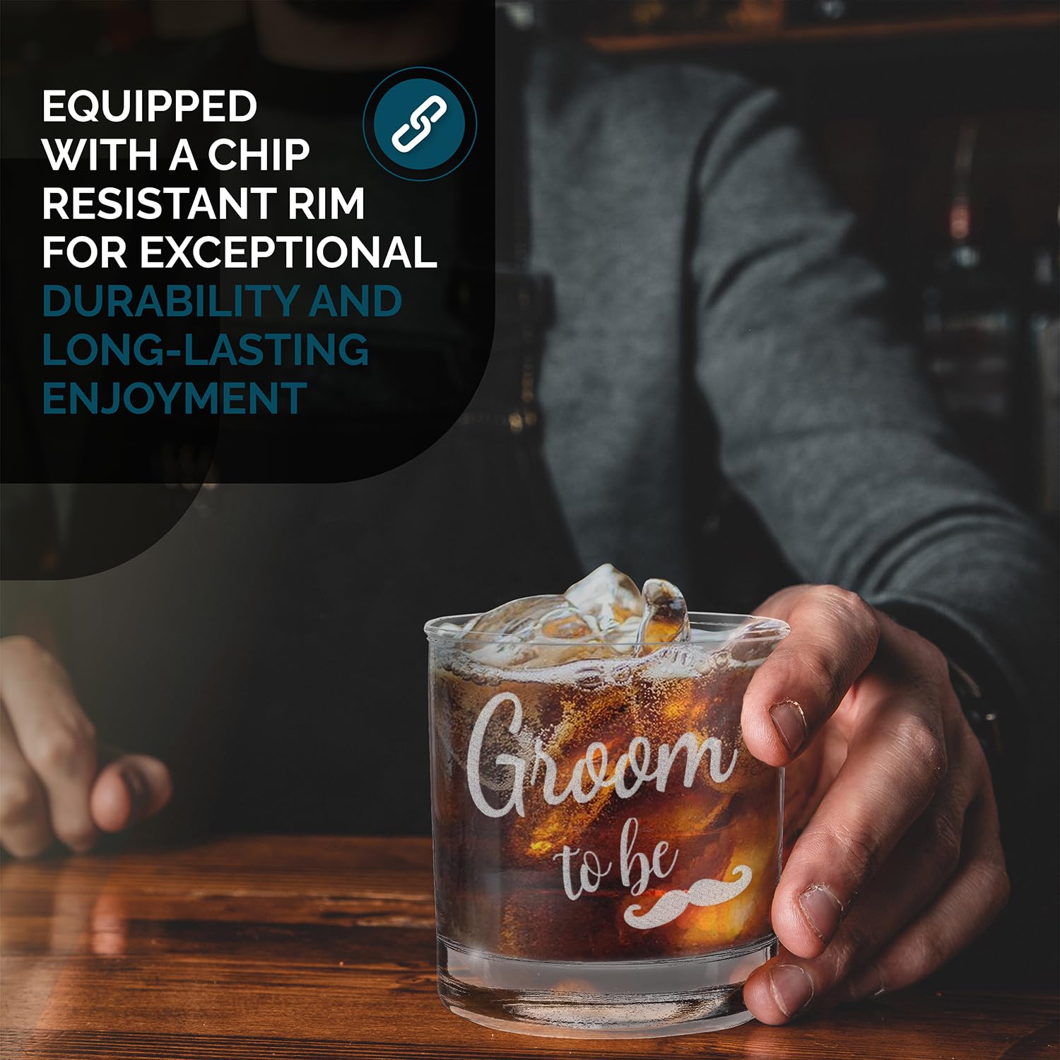 Groom To Be Engraved Whiskey Glass
