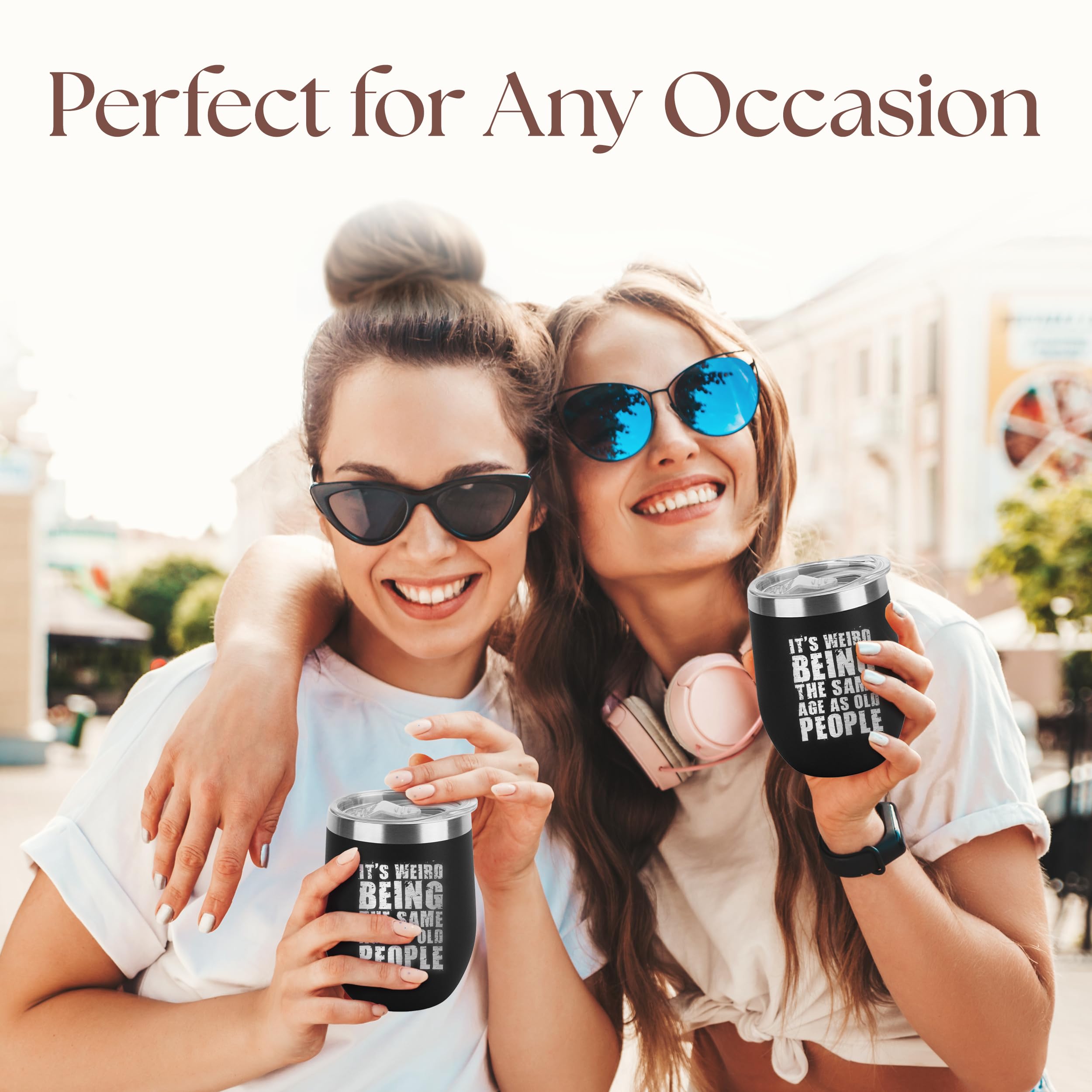 Funny 12oz Insulated Wine Cup, Gag Gift for Adults