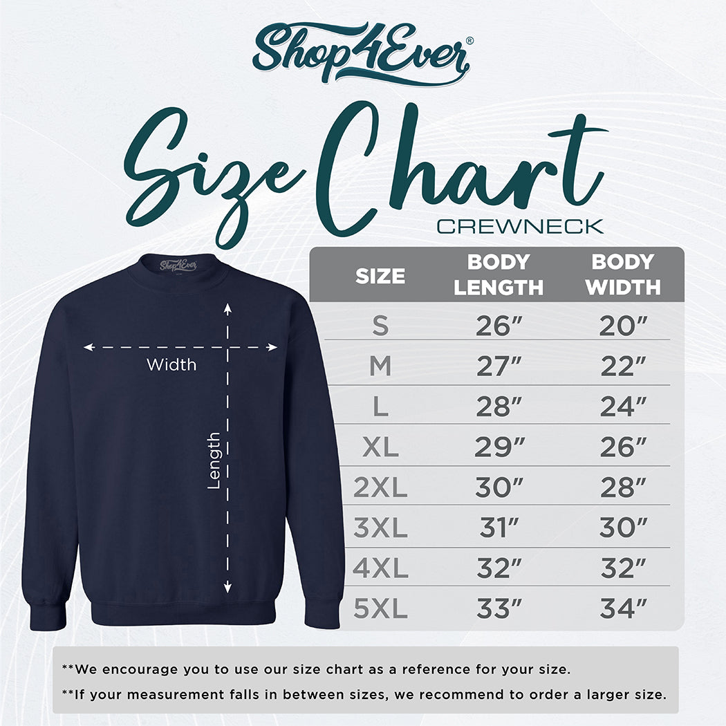 Custom Personalized Design Your Own Front Back Crewneck Sweatshirts