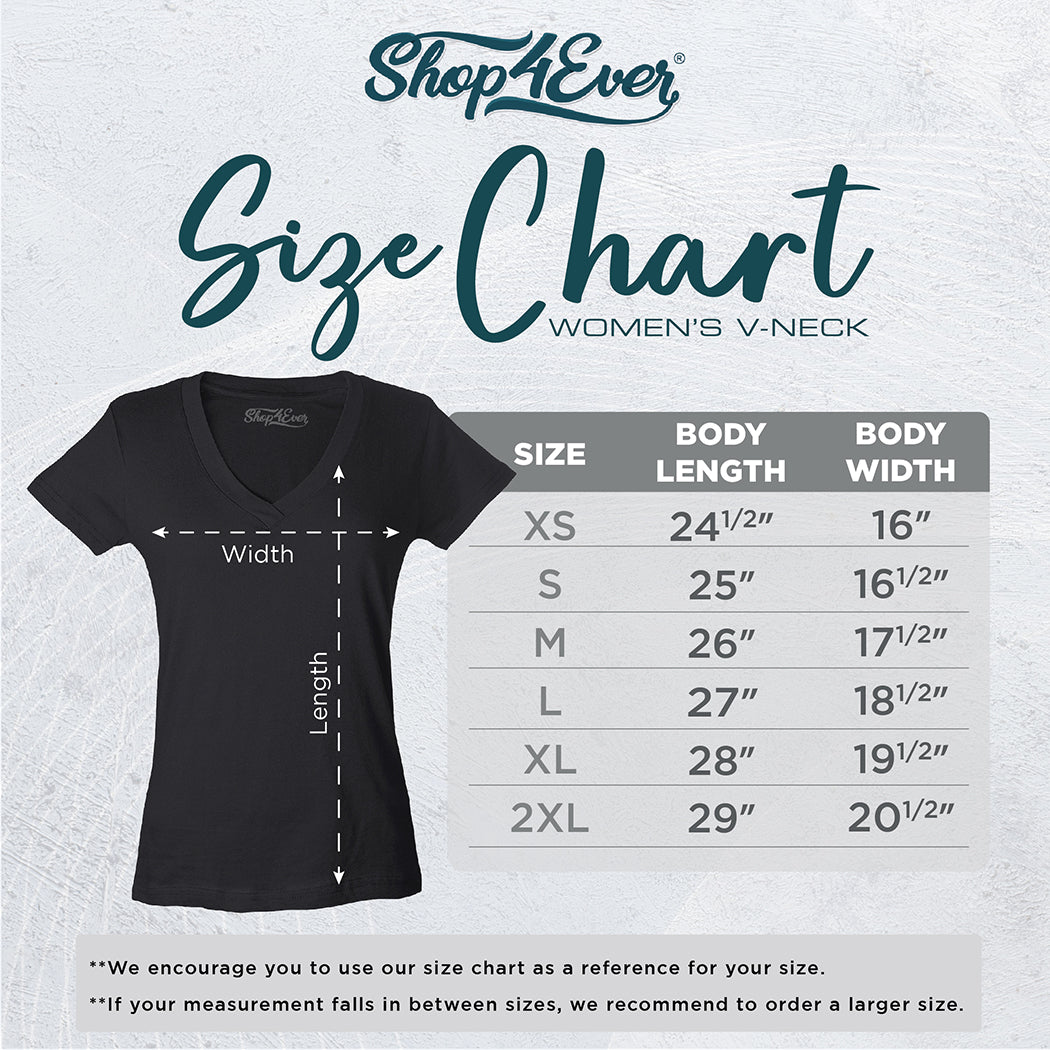 Custom Personalized Design Your Own Front Back Women's V-Neck T-Shirt