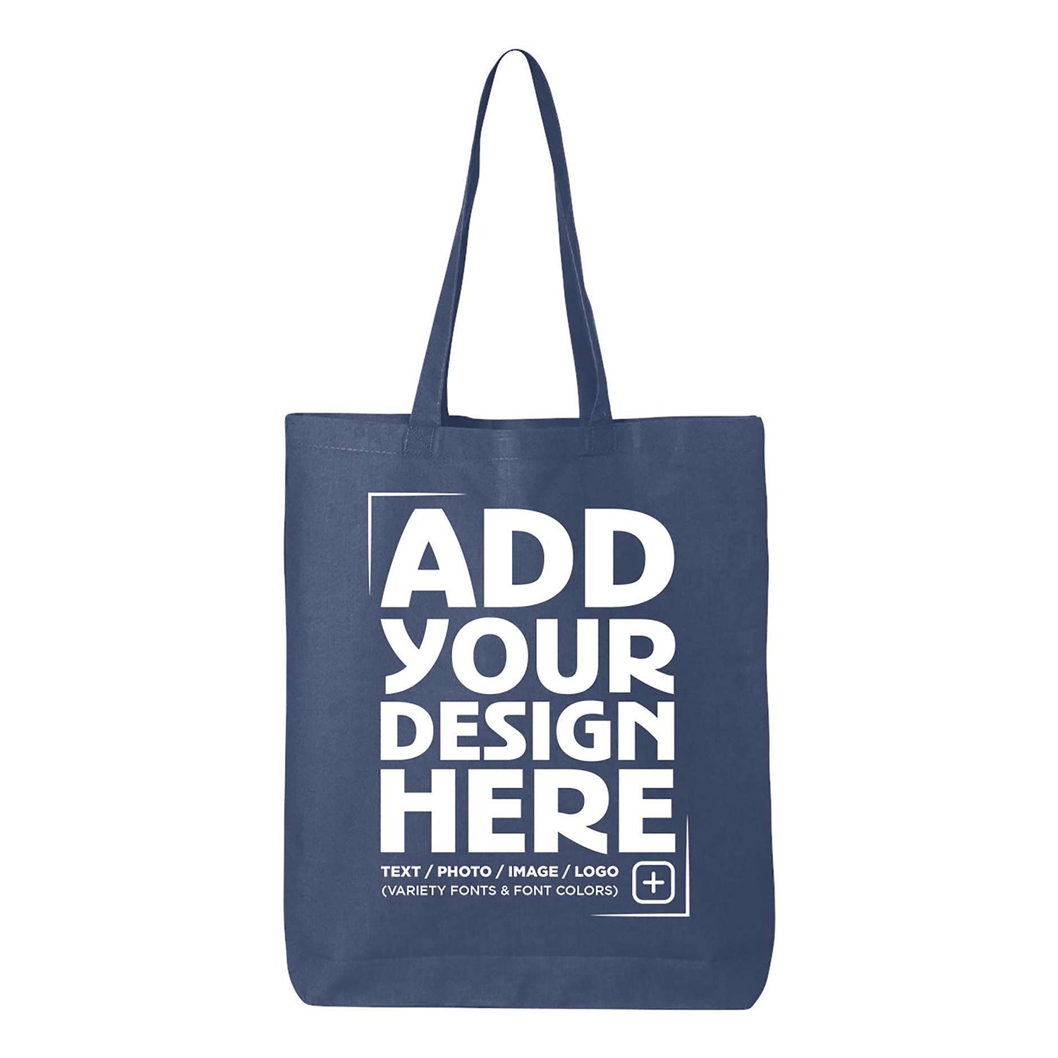 Custom Personalized Design Your Own Eco Cotton Tote Reusable Shopping Bag