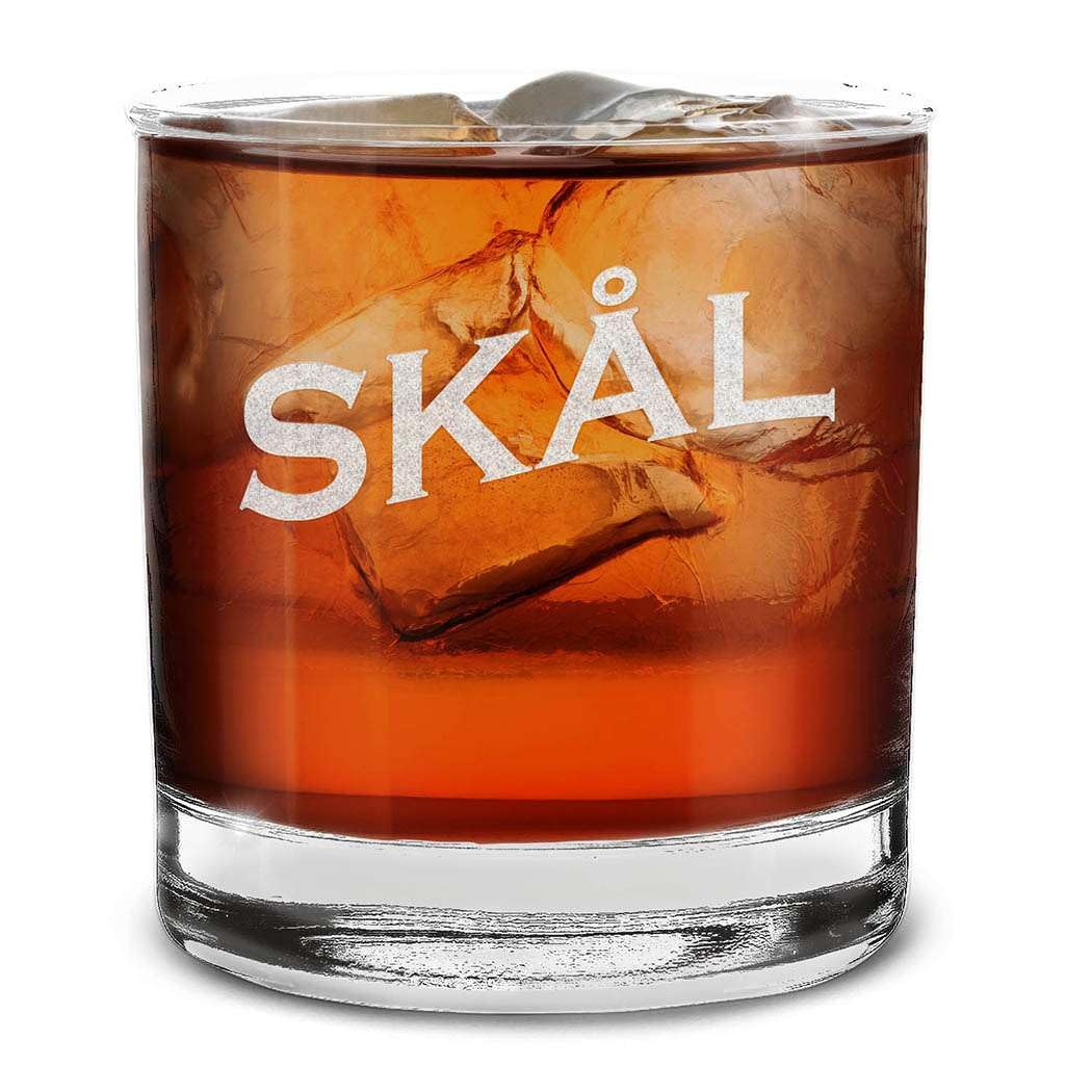 Around the World Different Languages Cin Cin Italian Cheers Toast Engraved Whiskey Glass 11 oz.