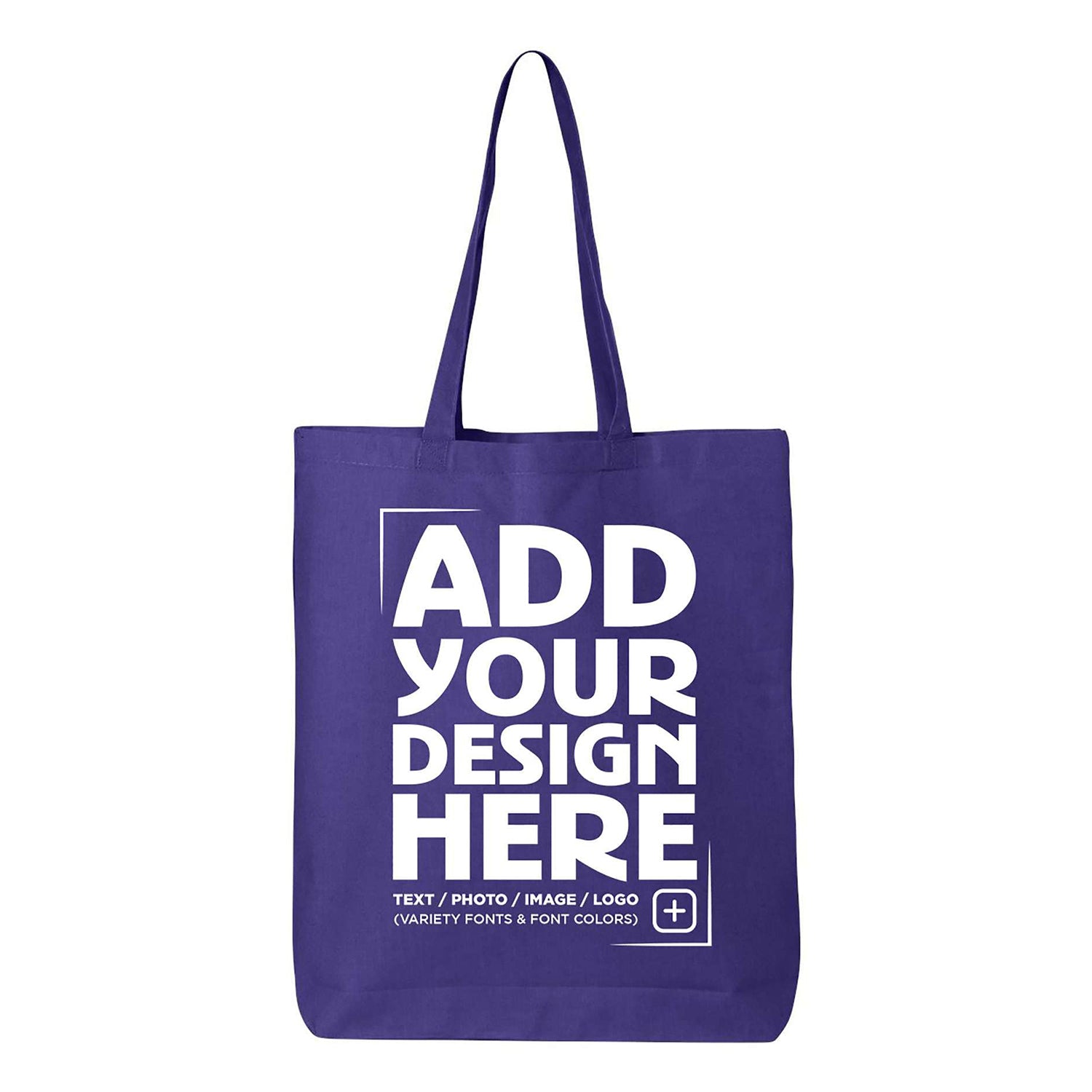 Custom Personalized Design Your Own Eco Cotton Tote Reusable Shopping Bag