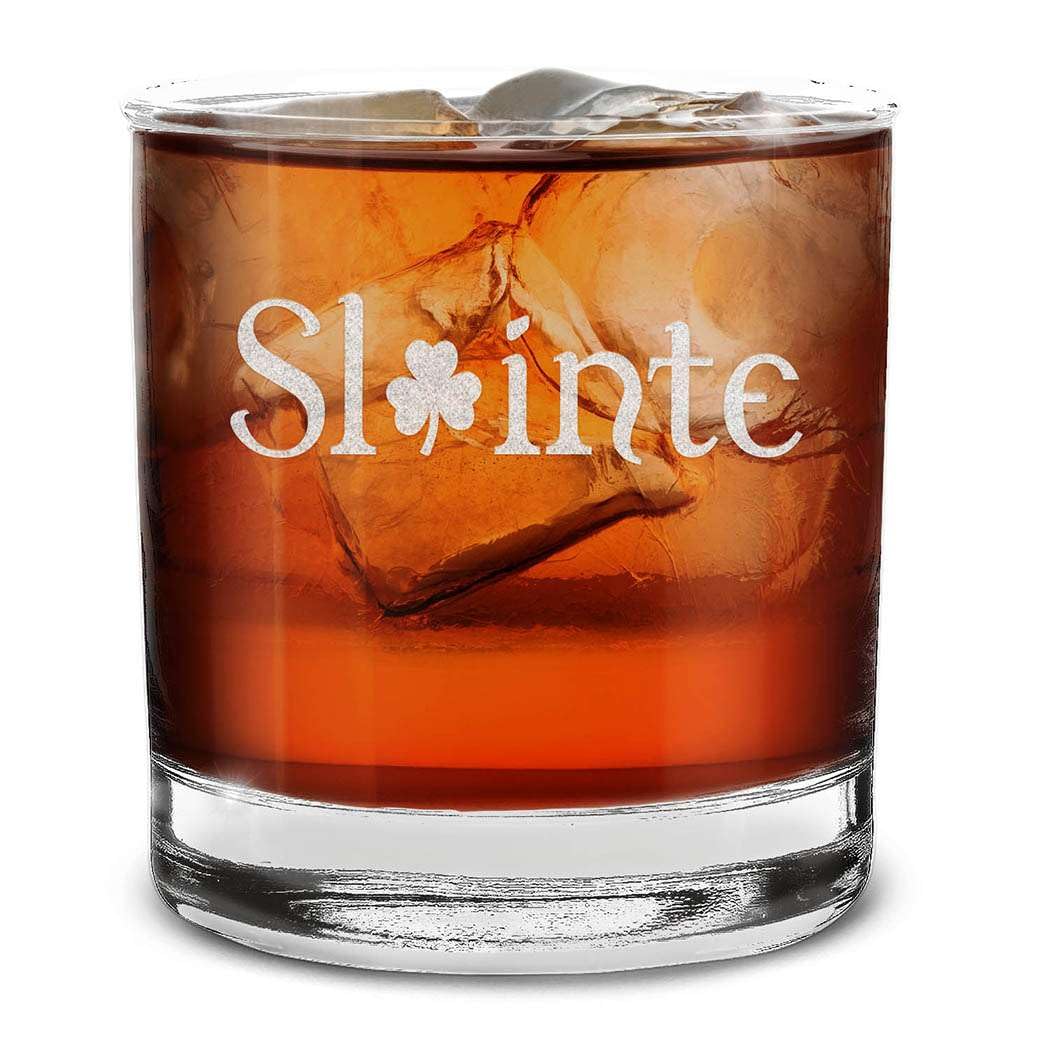 Around the World Different Languages Cin Cin Italian Cheers Toast Engraved Whiskey Glass 11 oz.