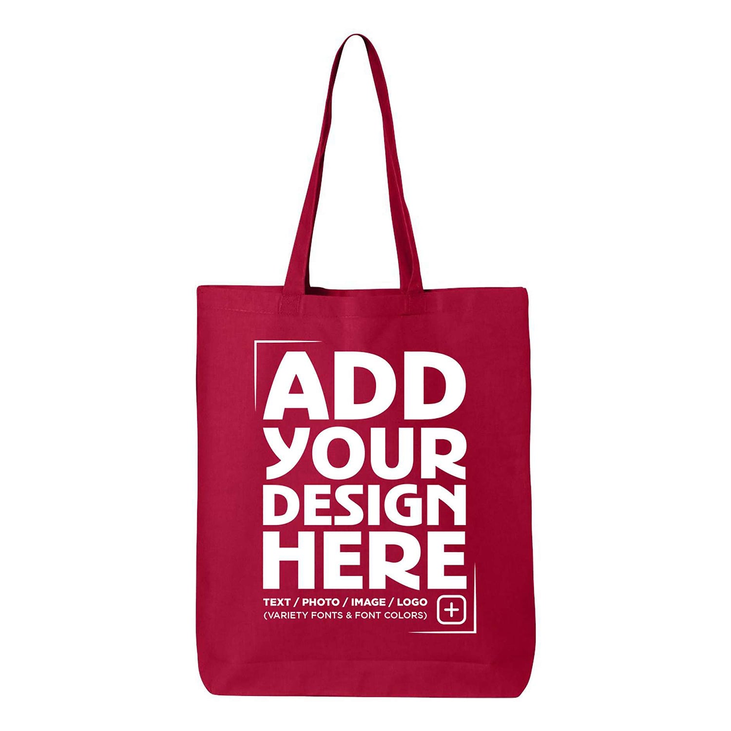Custom Personalized Design Your Own Eco Cotton Tote Reusable Shopping Bag