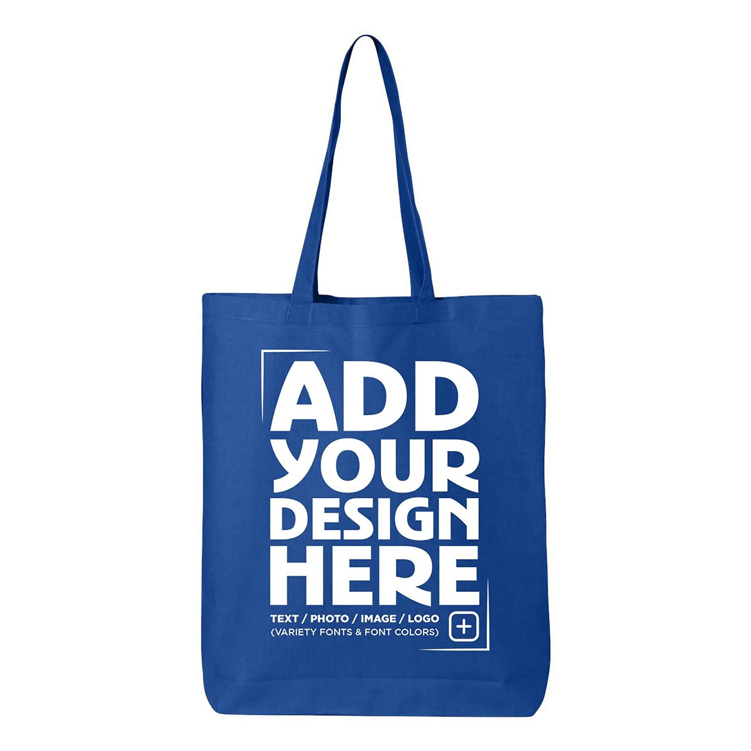 Custom Personalized Design Your Own Eco Cotton Tote Reusable Shopping Bag