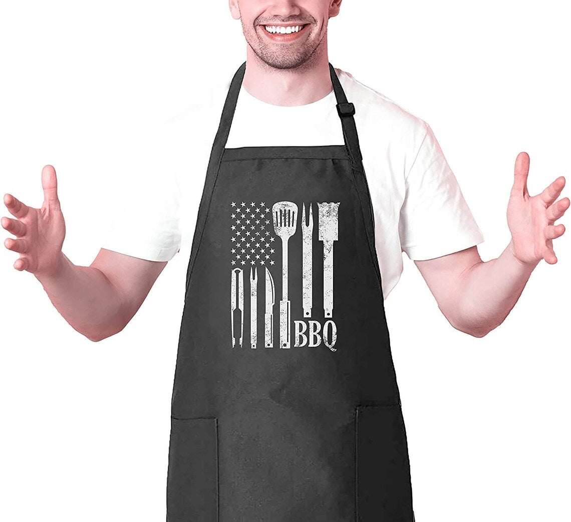 Kitchen Cooking Apron with a Quote for Men, Dad, Husband, Birthday