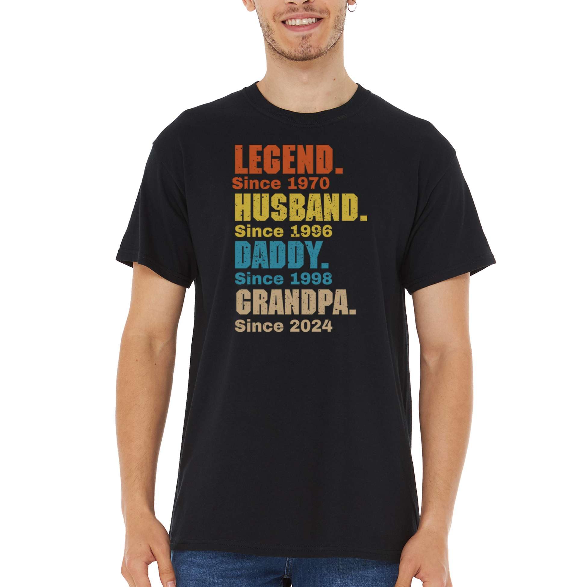 Custom Personalized Year Legend Husband Daddy Grandpa T-Shirt