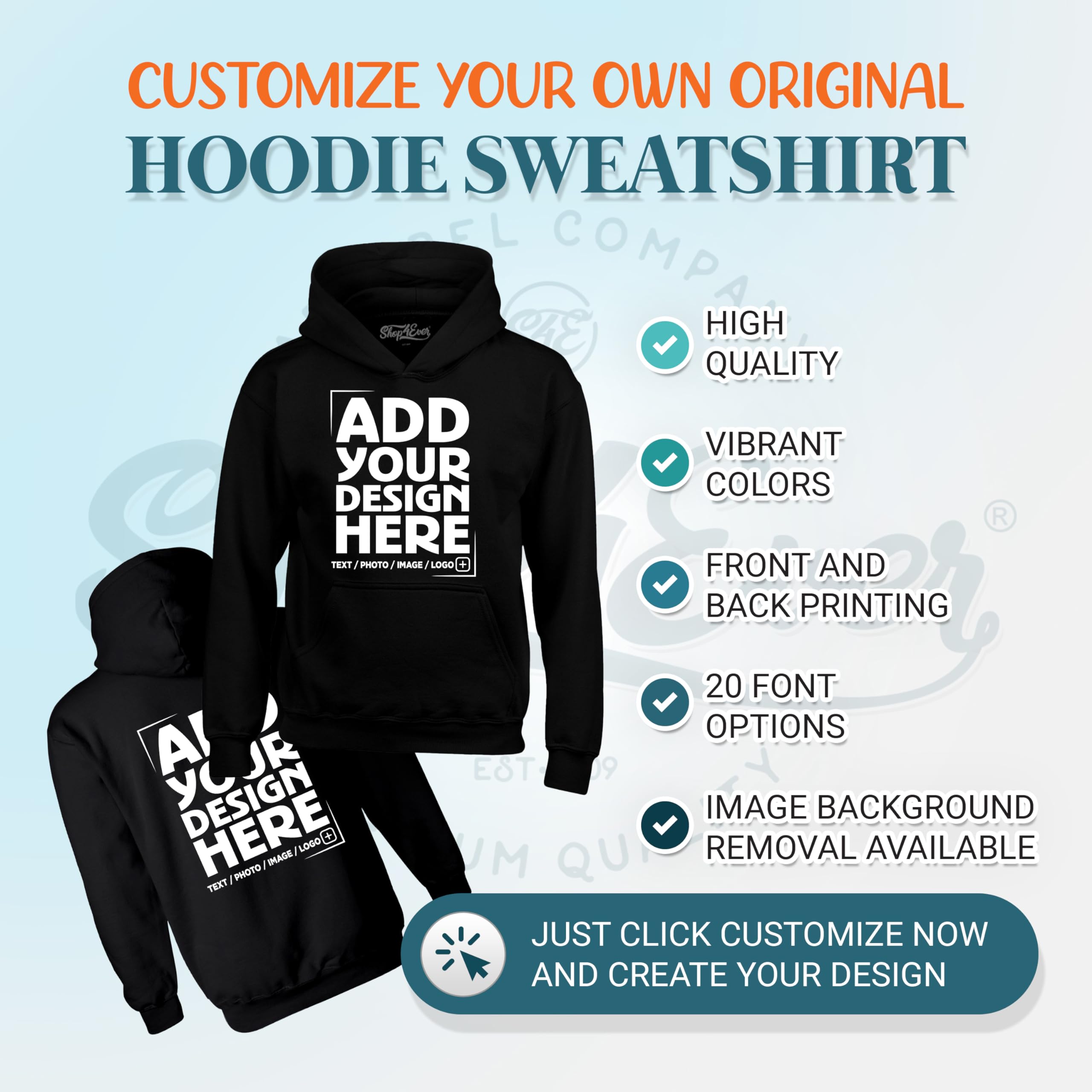 Design your own hoodie front and back clearance