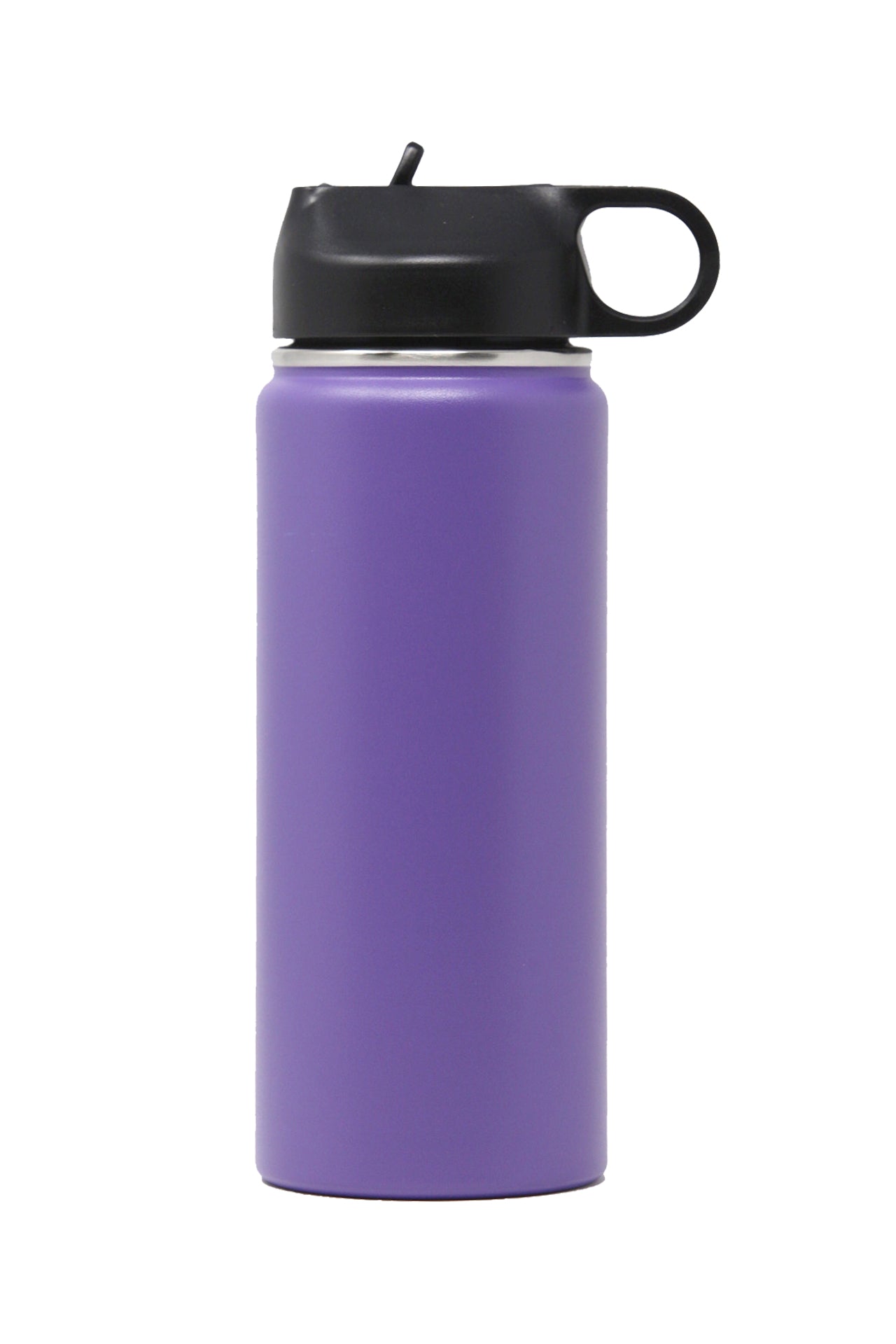18 oz. Insulated Stainless Steel Water Bottle with Flip Top Lid & Straw