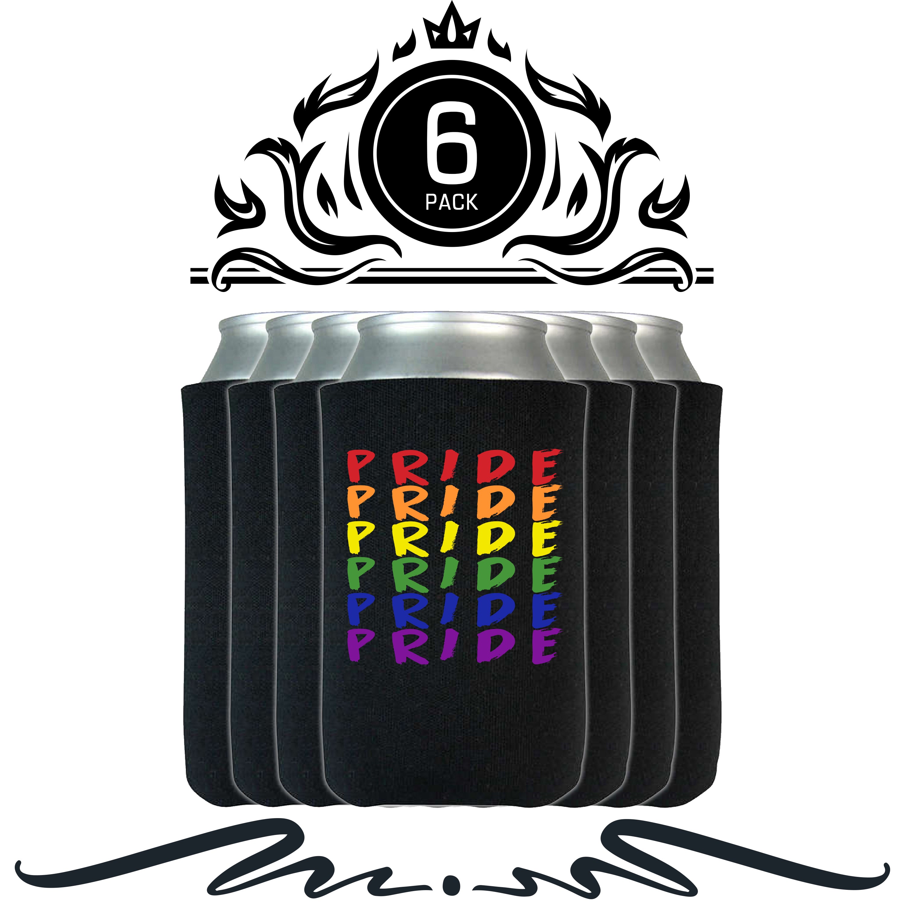 S4E® Pride Rainbow Gay Can Coolie, Insulating Sleeve Holder for Beverage Cups