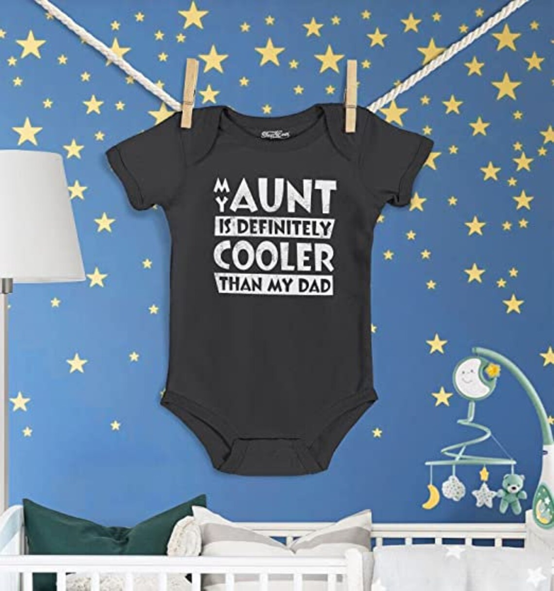 My Aunt is Definitely Cooler Than My Dad Baby Bodysuit Cotton Romper