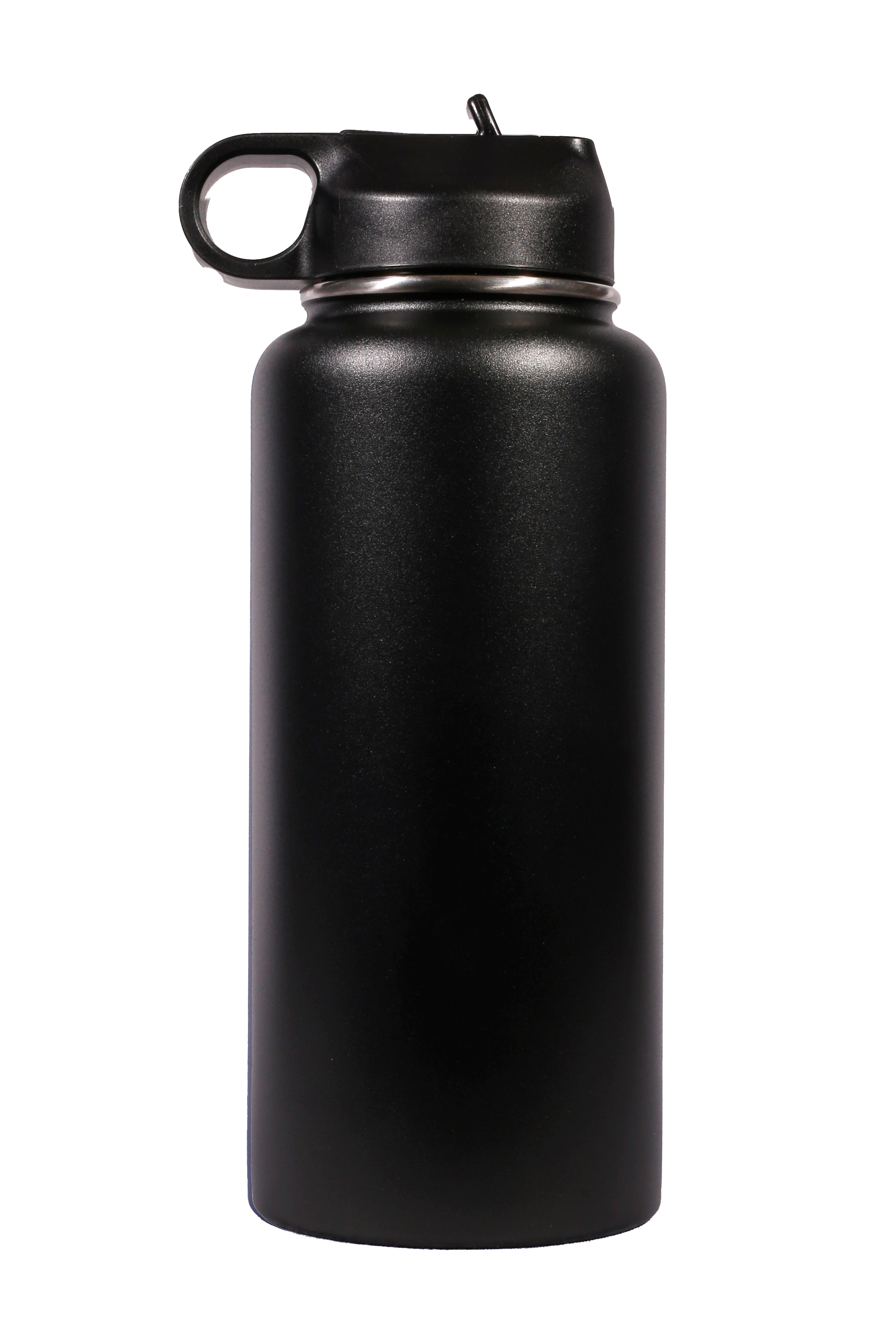 32 oz. Insulated Stainless Steel Water Bottle with Flip Top Lid & Straw