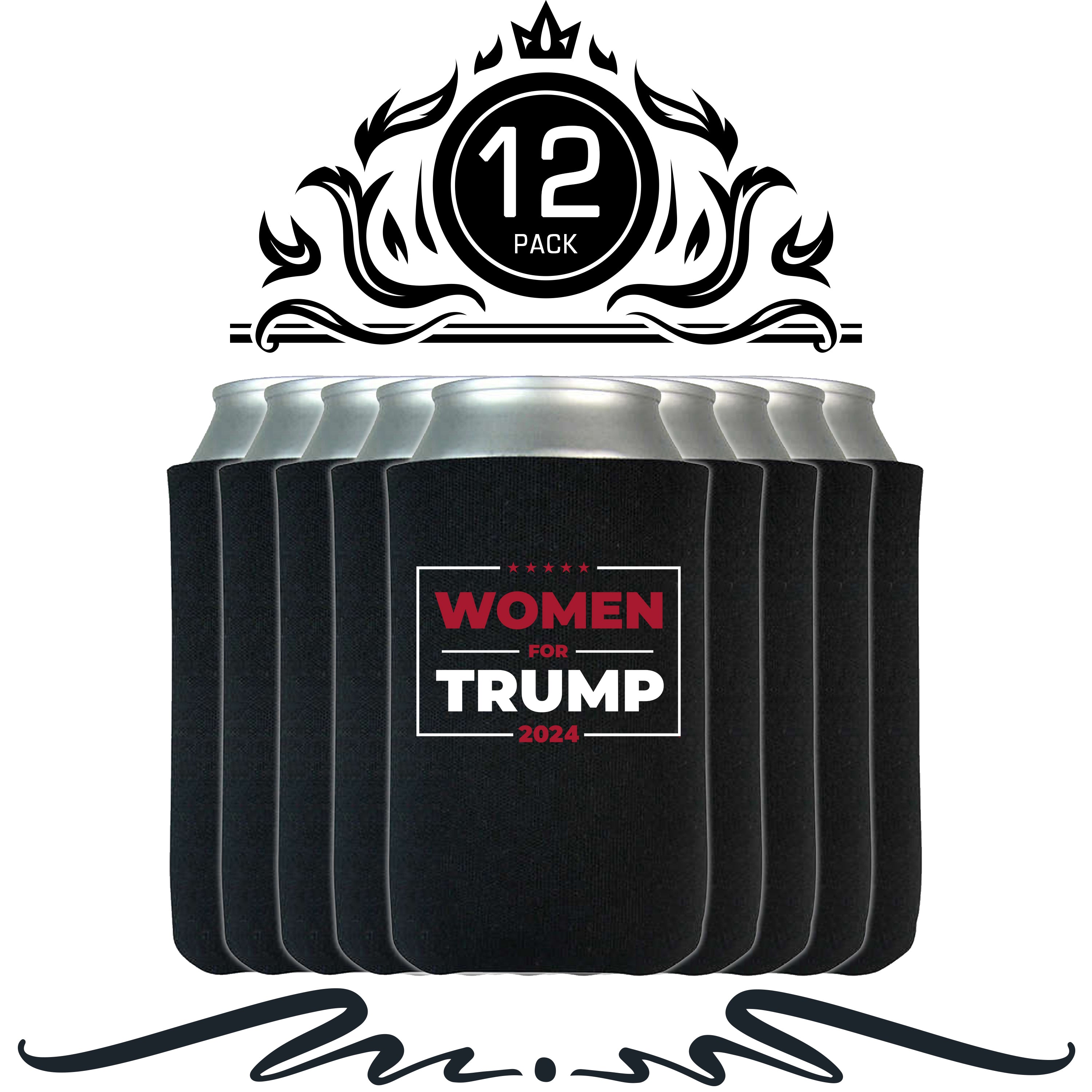 S4E® Women for Trump 2024 Political Can Coolie, Insulating Sleeve Holder for Beverage Cups