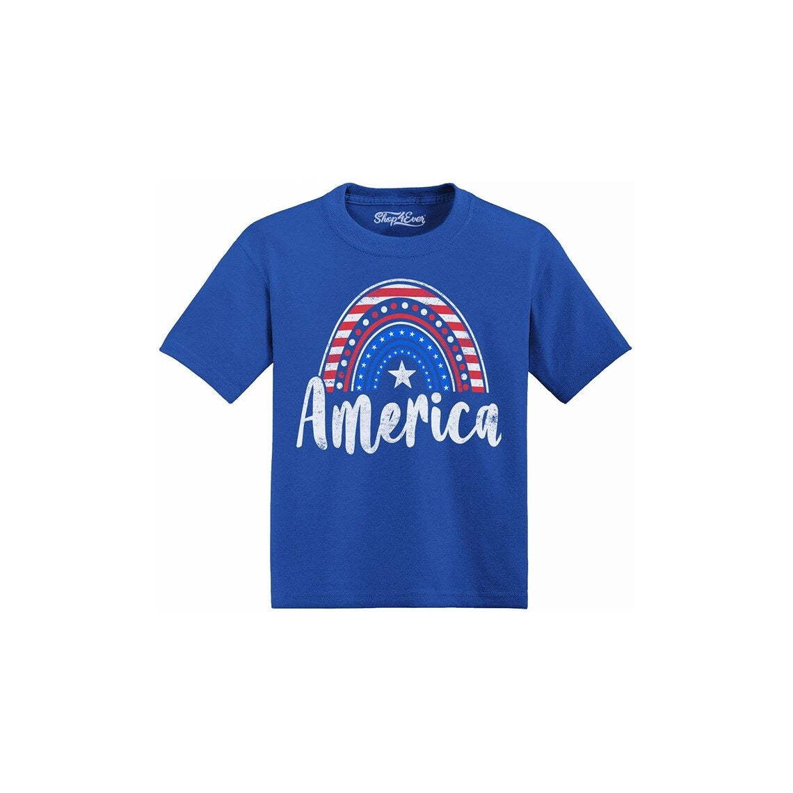 American Patriotic Rainbow 4th of July Toddler Cotton T-Shirt
