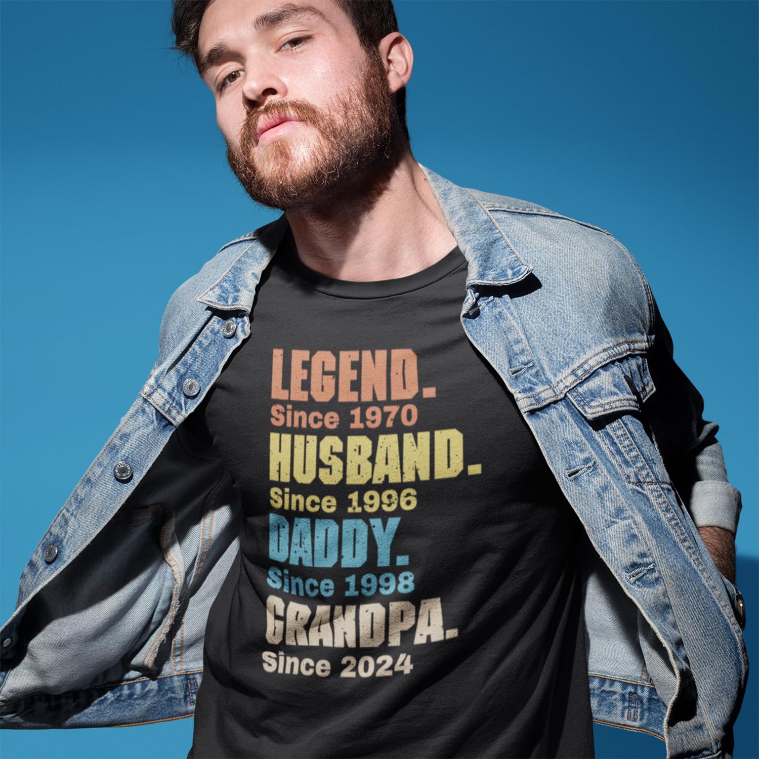 Custom Personalized Year Legend Husband Daddy Grandpa T-Shirt