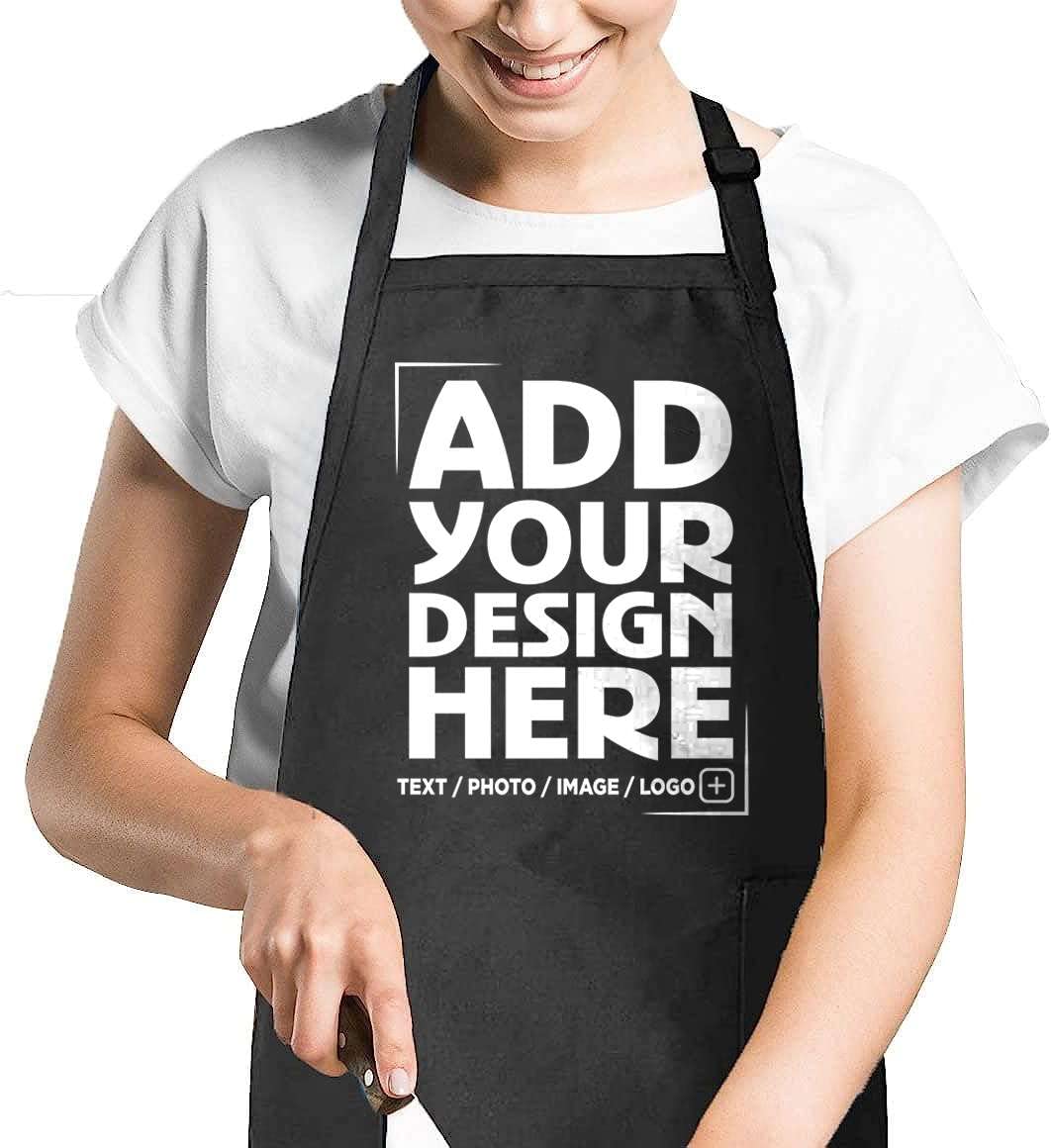 Custom  Personalized Design Your Own Adjustable Strap Cooking Kitchen Apron with Pockets