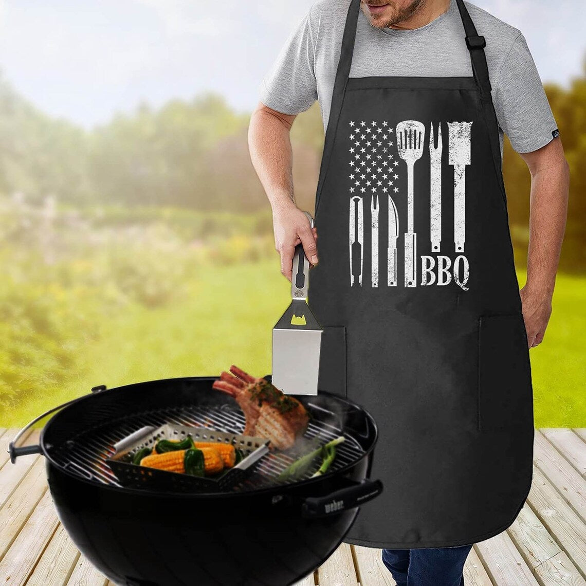 Kitchen Cooking Apron with a Quote for Men, Dad, Husband, Birthday