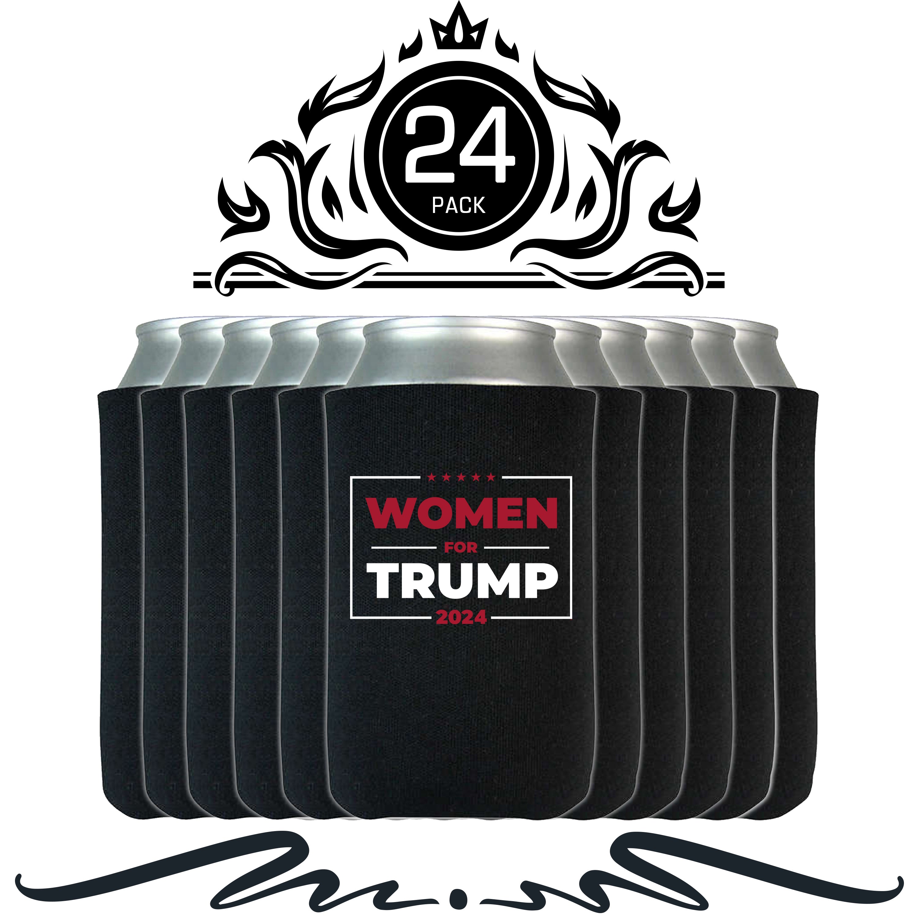 S4E® Women for Trump 2024 Political Can Coolie, Insulating Sleeve Holder for Beverage Cups