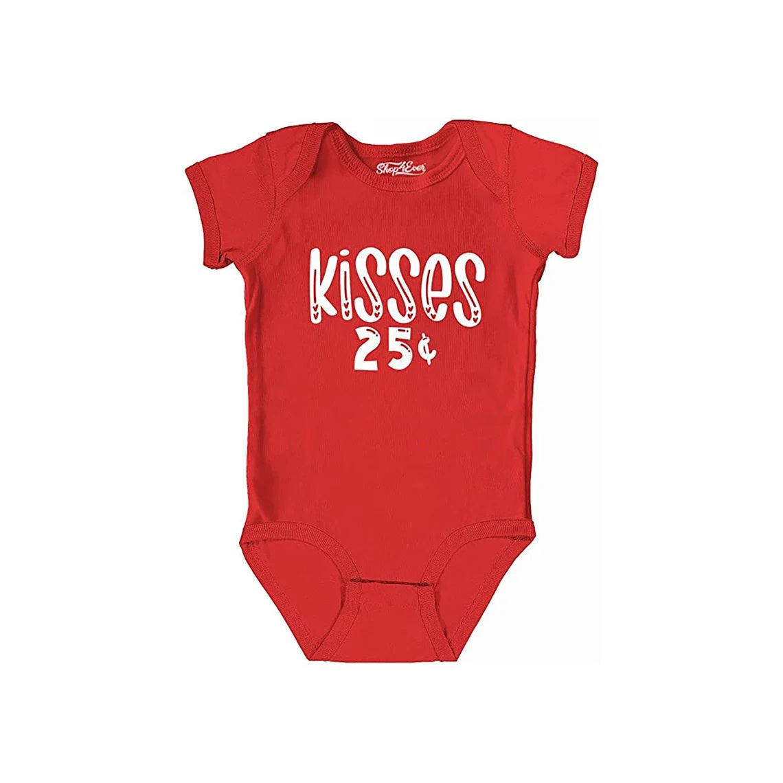 Kisses 25 Cents Valentine's Day Baby Bodysuit Cotton Romper