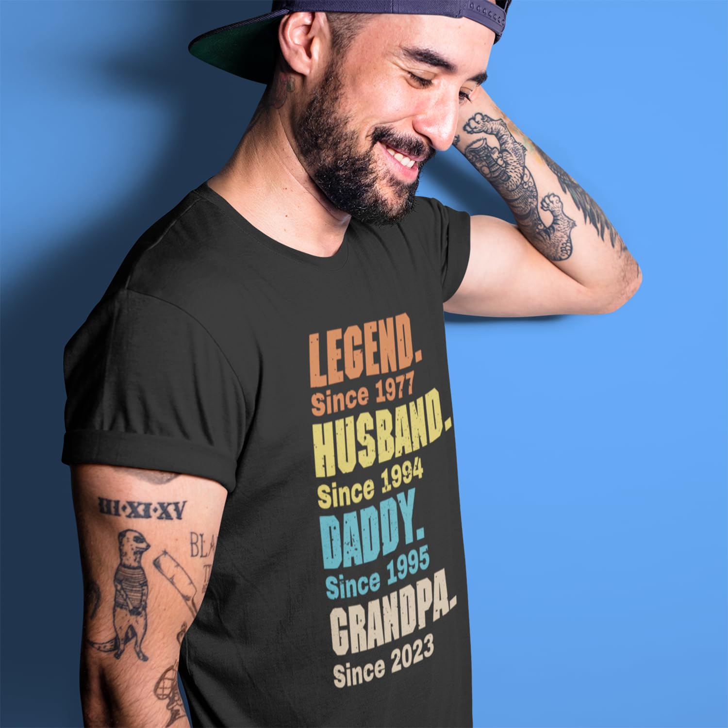 Custom Personalized Year Legend Husband Daddy Grandpa T-Shirt