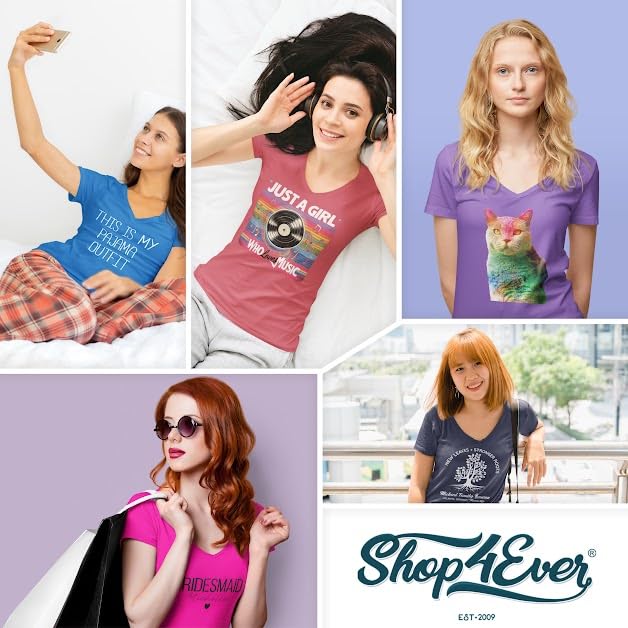 Custom Personalized Design Your Own Front Back Women's V-Neck T-Shirt