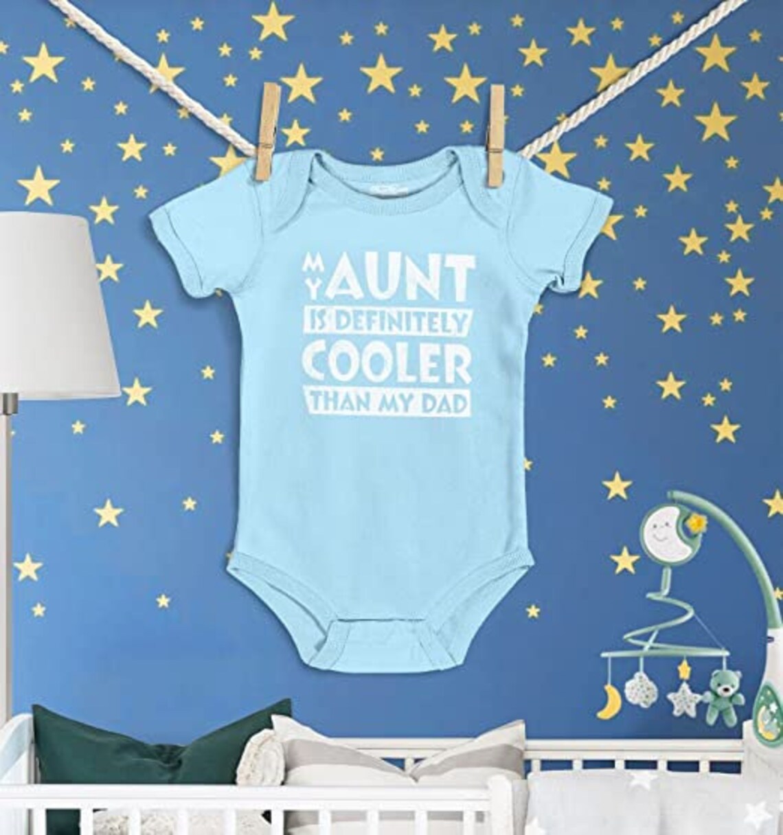 My Aunt is Definitely Cooler Than My Dad Baby Bodysuit Cotton Romper