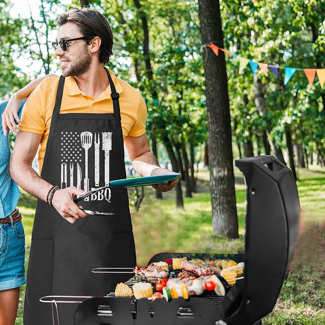 Kitchen Cooking Apron with a Quote for Men, Dad, Husband, Birthday