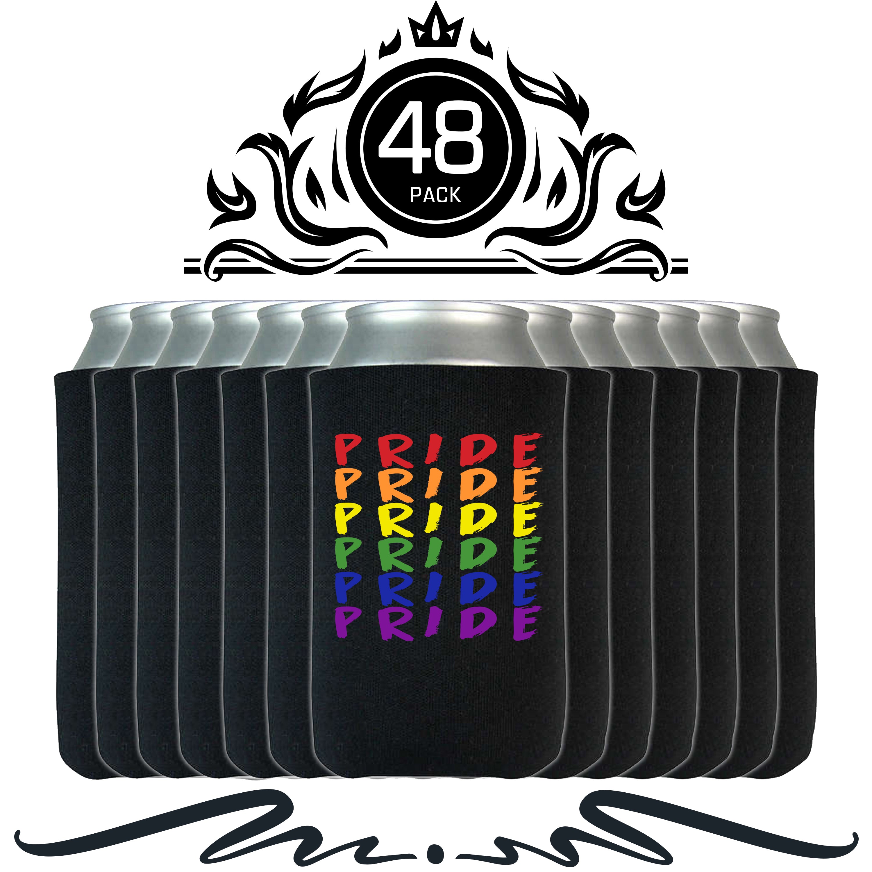 S4E® Pride Rainbow Gay Can Coolie, Insulating Sleeve Holder for Beverage Cups