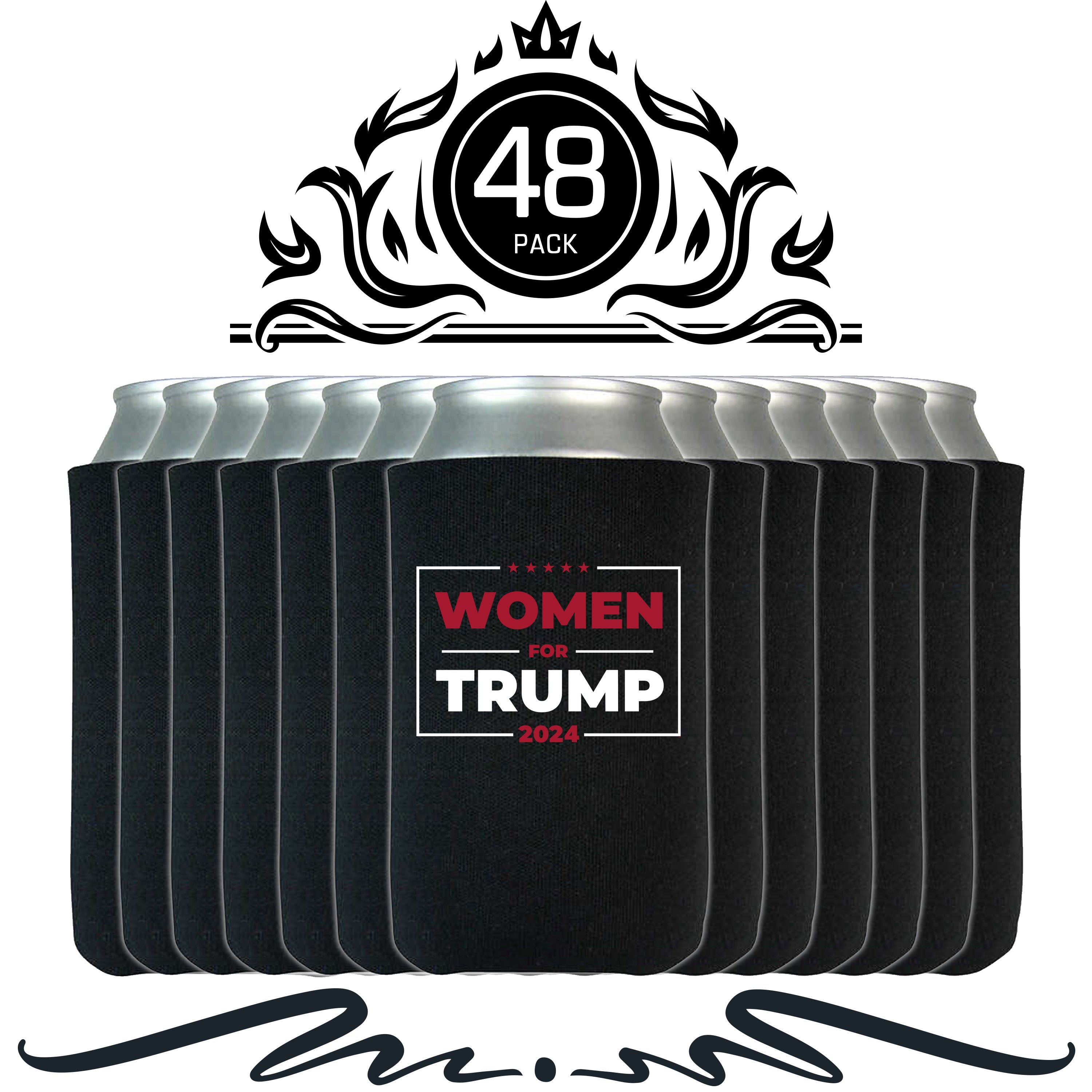 S4E® Women for Trump 2024 Political Can Coolie, Insulating Sleeve Holder for Beverage Cups