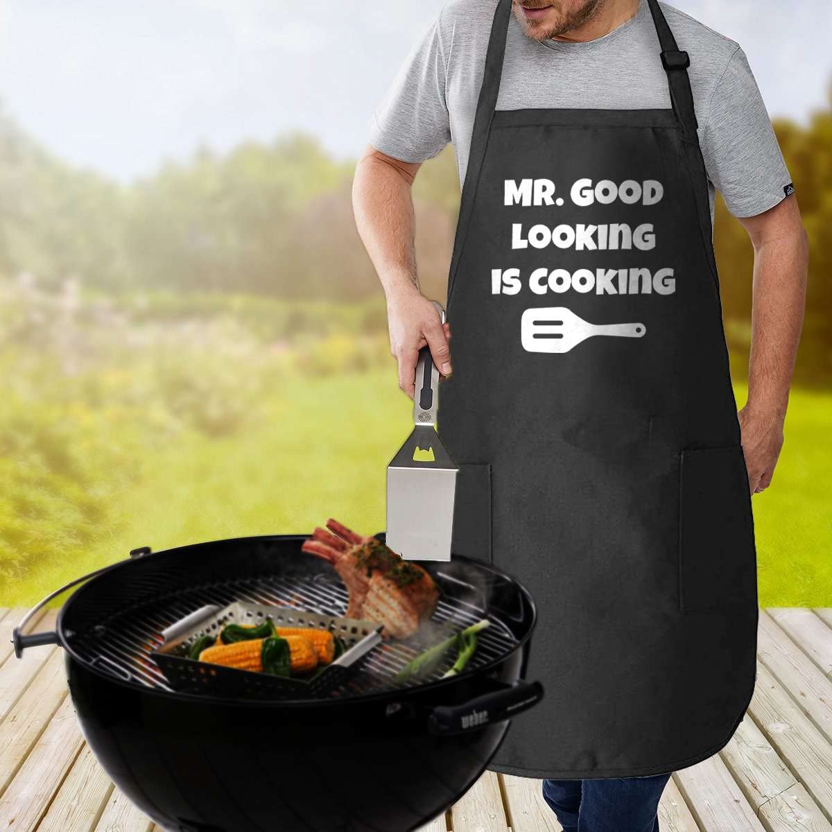 Custom  Personalized Design Your Own Adjustable Strap Cooking Kitchen Apron with Pockets