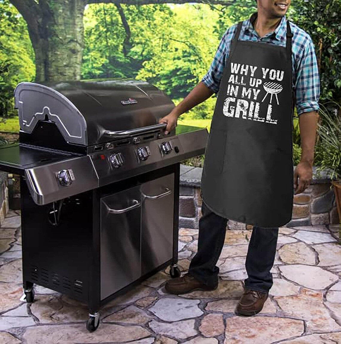 Kitchen Cooking Apron with a Quote for Men, Women