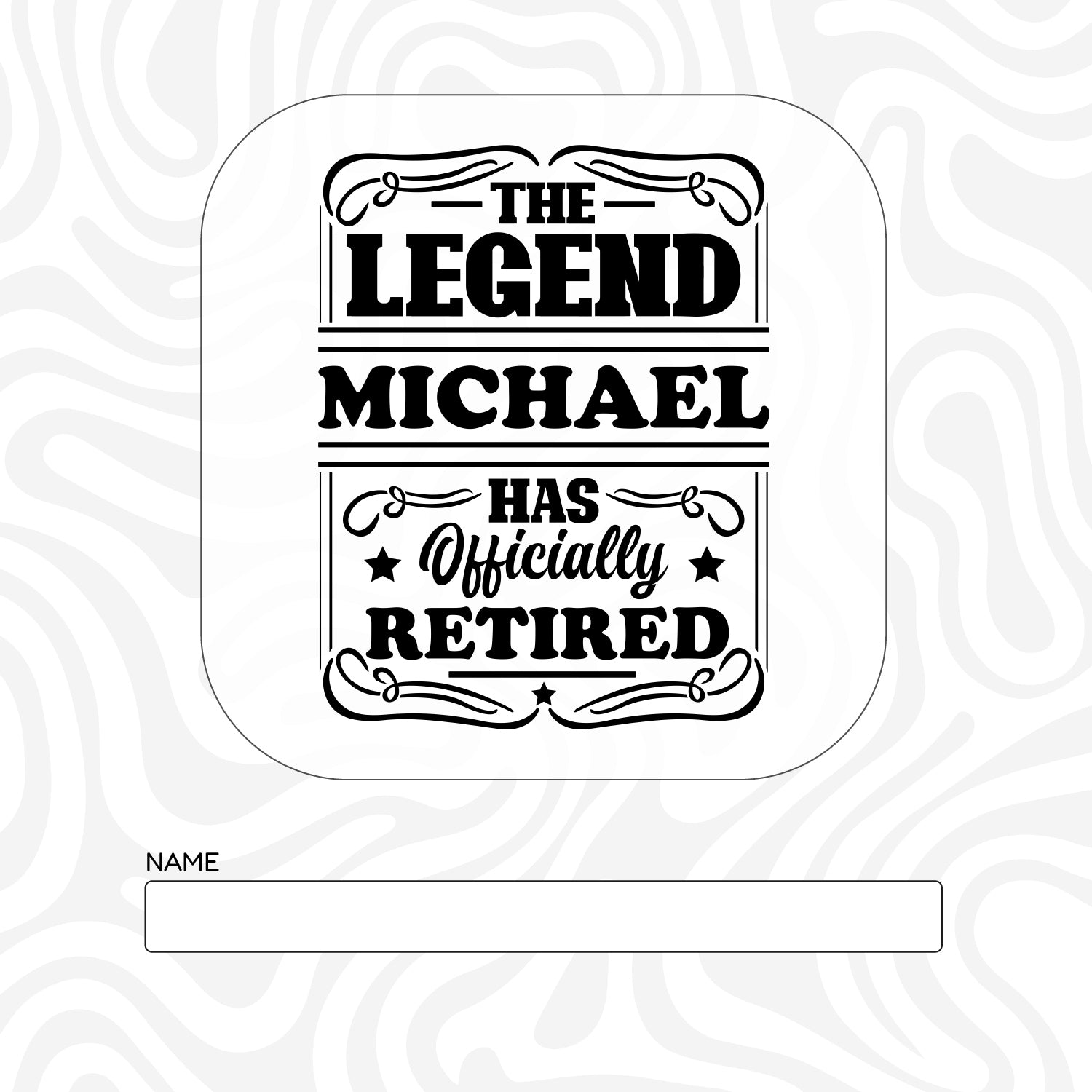 Personalized Retirement Gift: Custom "Legend Has Retired" Decanter Set