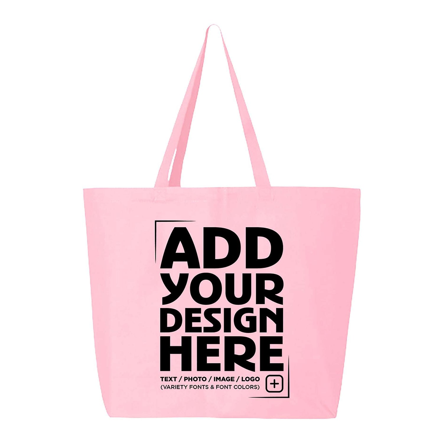 Custom Personalized Design Your Own Jumbo Heavy Canvas Tote Reusable Shopping Bag