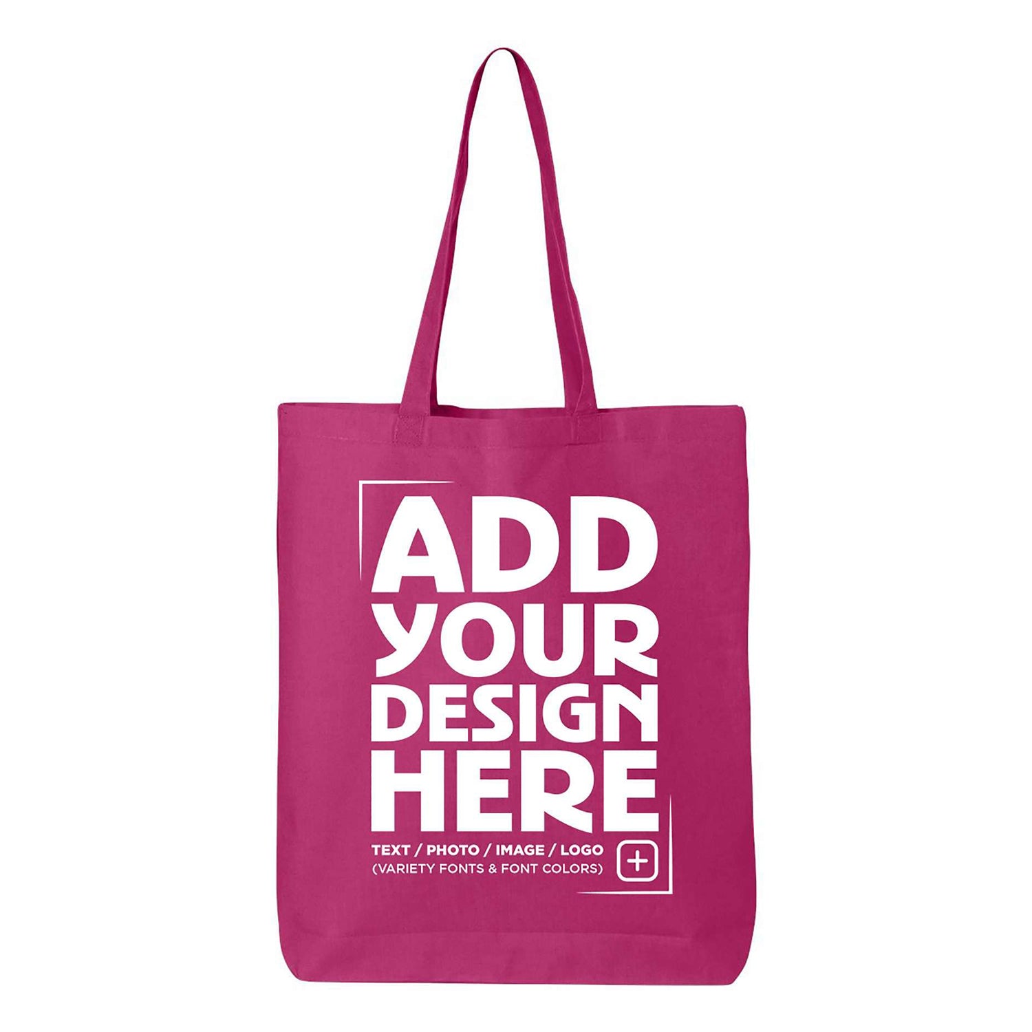 Custom Personalized Design Your Own Eco Cotton Tote Reusable Shopping Bag