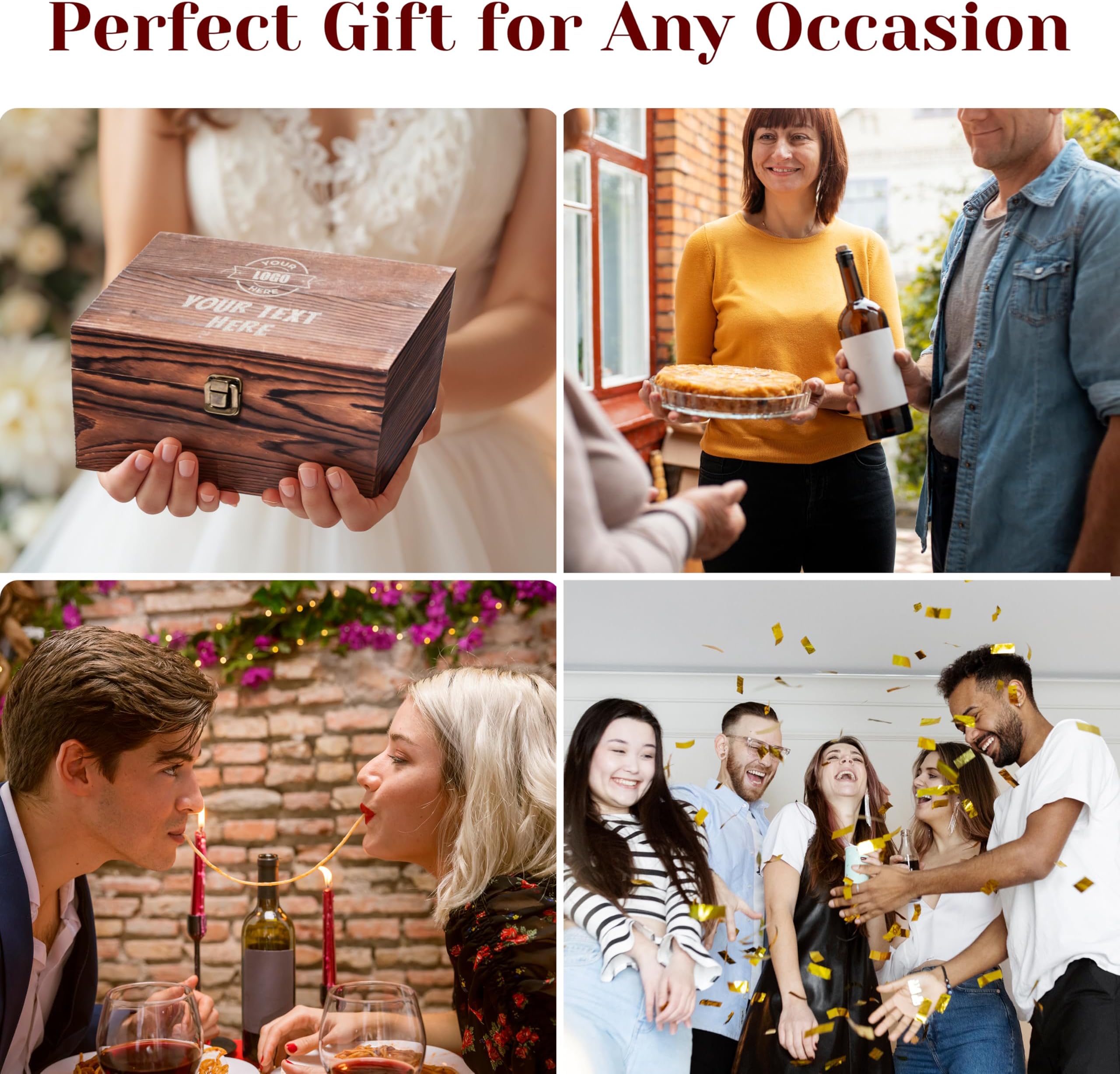 Custom Monogram Initial Name Set of 2 Stemless Wine Glasses and Accessories with Engraved Wine Box Design Your Own Personalized Gift for Him Her 12 Designs