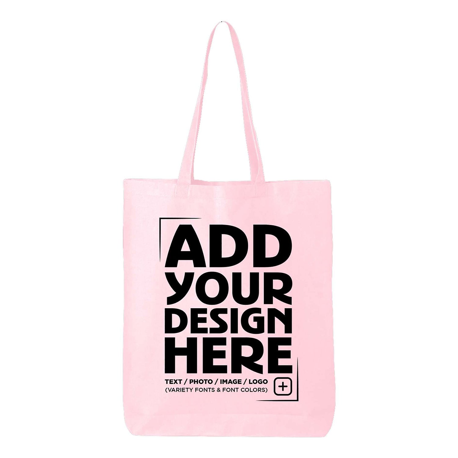 Custom Personalized Design Your Own Eco Cotton Tote Reusable Shopping Bag
