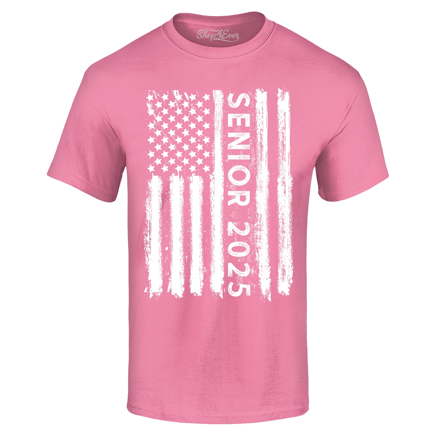 Senior 2025 American Flag Graduation T-Shirt