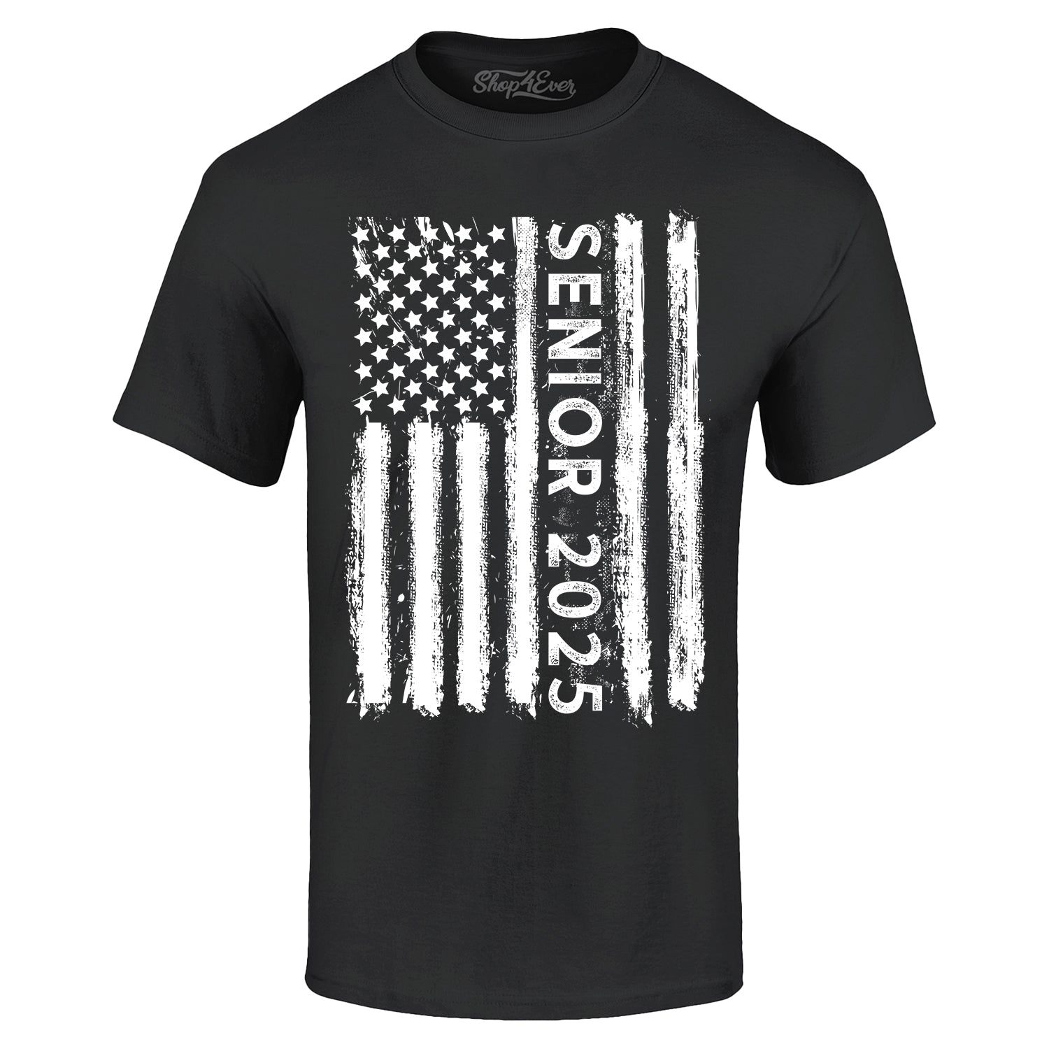 Senior 2025 American Flag Graduation T-Shirt
