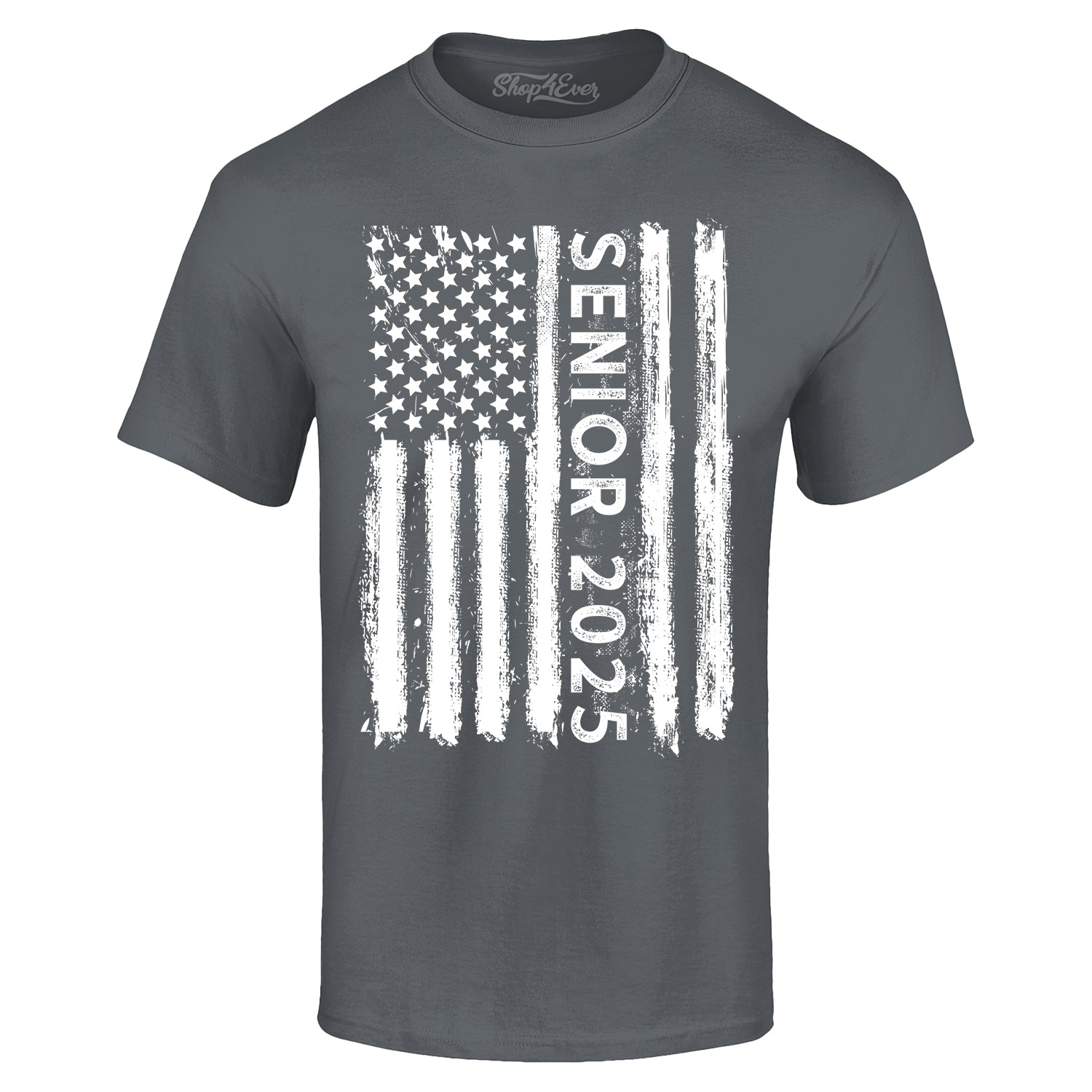 Senior 2025 American Flag Graduation T-Shirt
