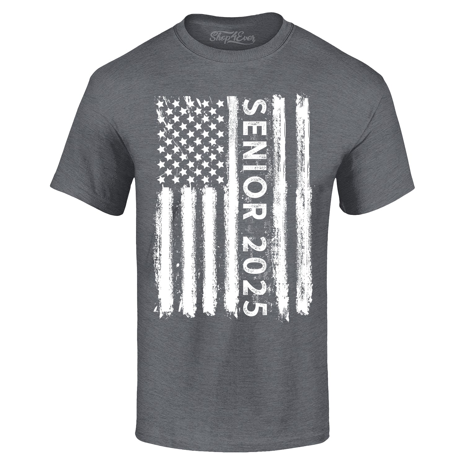 Senior 2025 American Flag Graduation T-Shirt