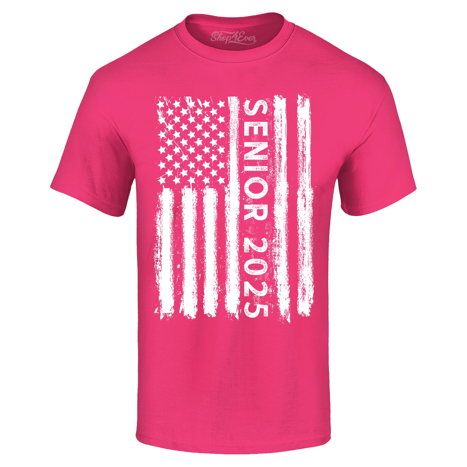 Senior 2025 American Flag Graduation T-Shirt