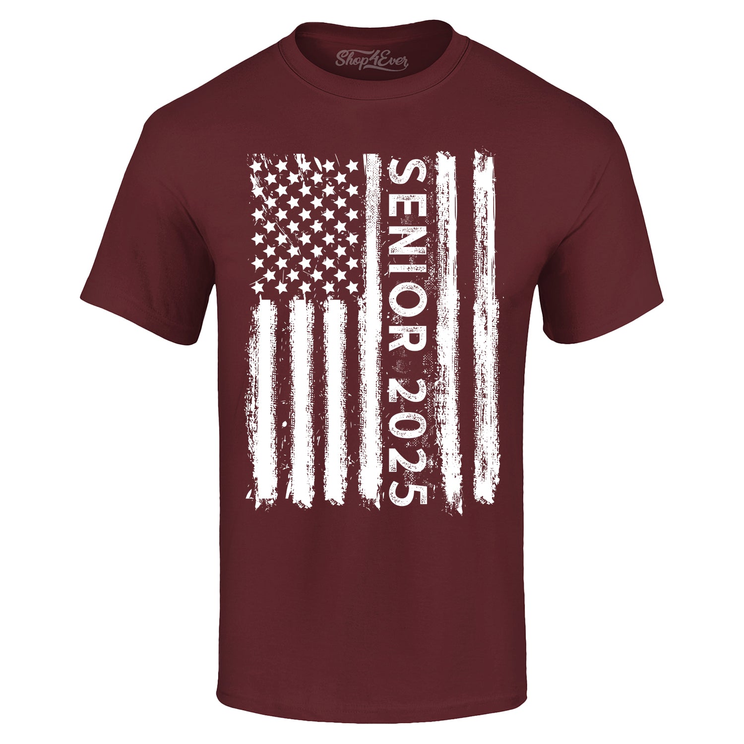 Senior 2025 American Flag Graduation T-Shirt