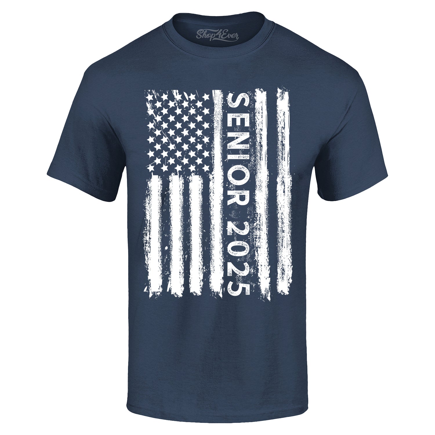Senior 2025 American Flag Graduation T-Shirt