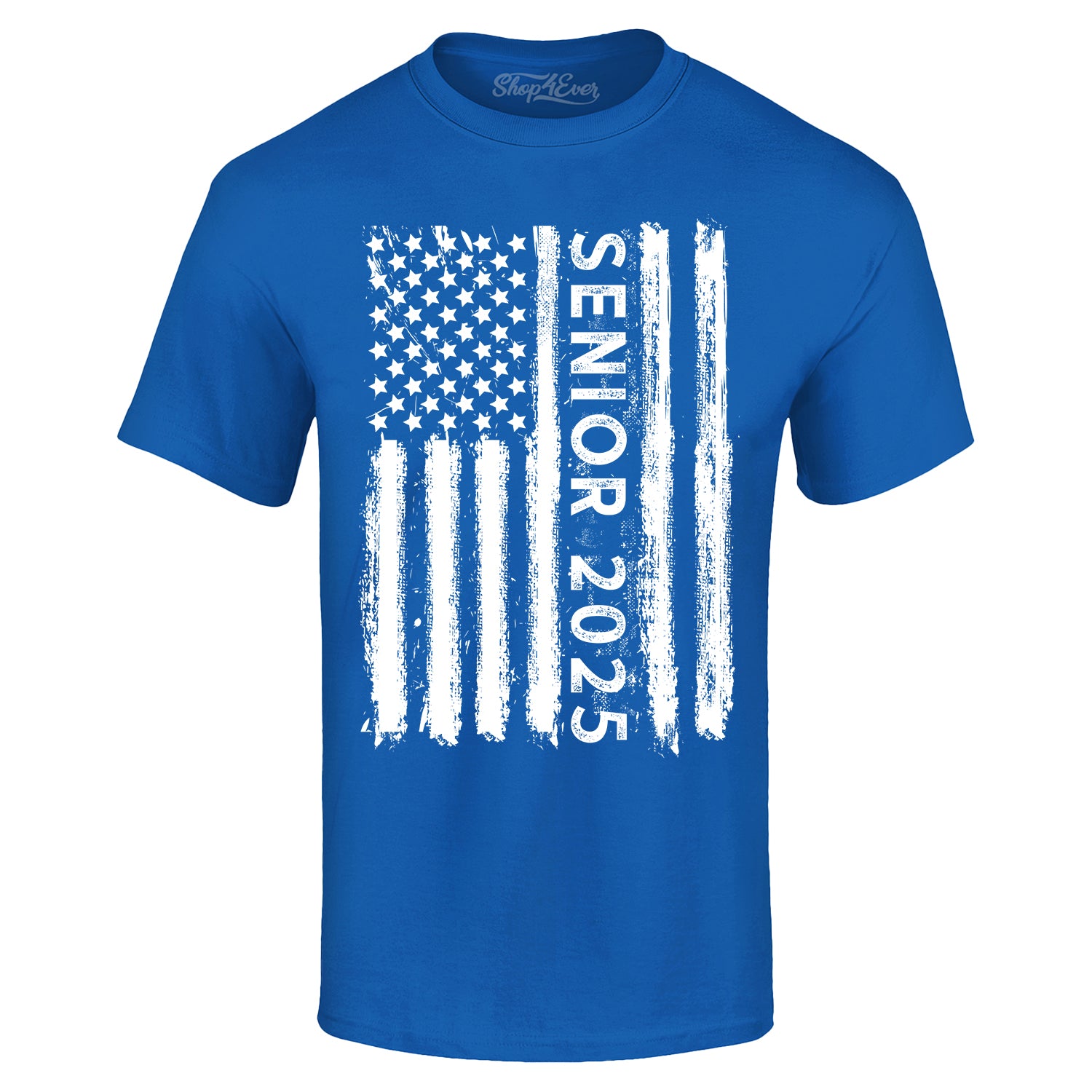 Senior 2025 American Flag Graduation T-Shirt