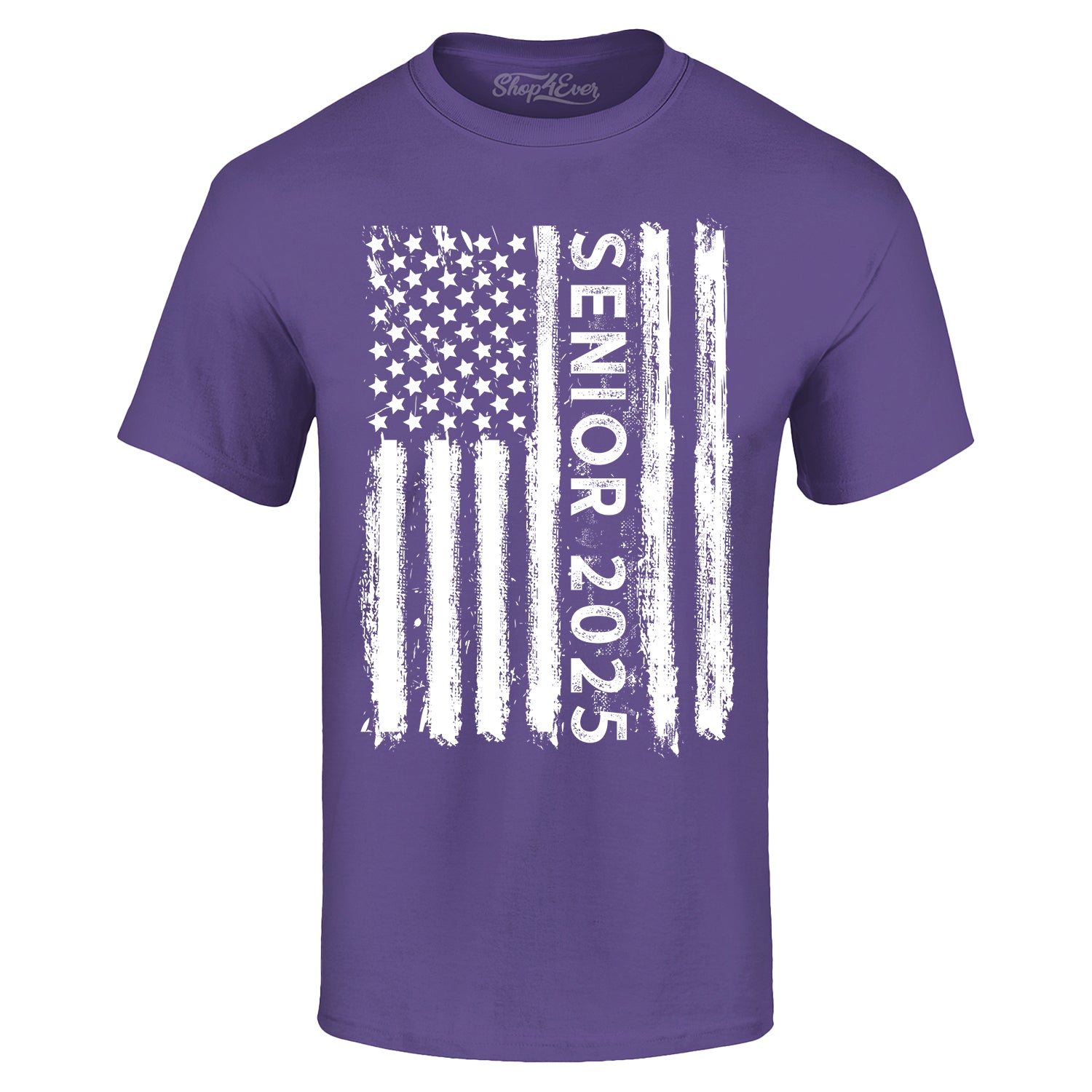 Senior 2025 American Flag Graduation T-Shirt