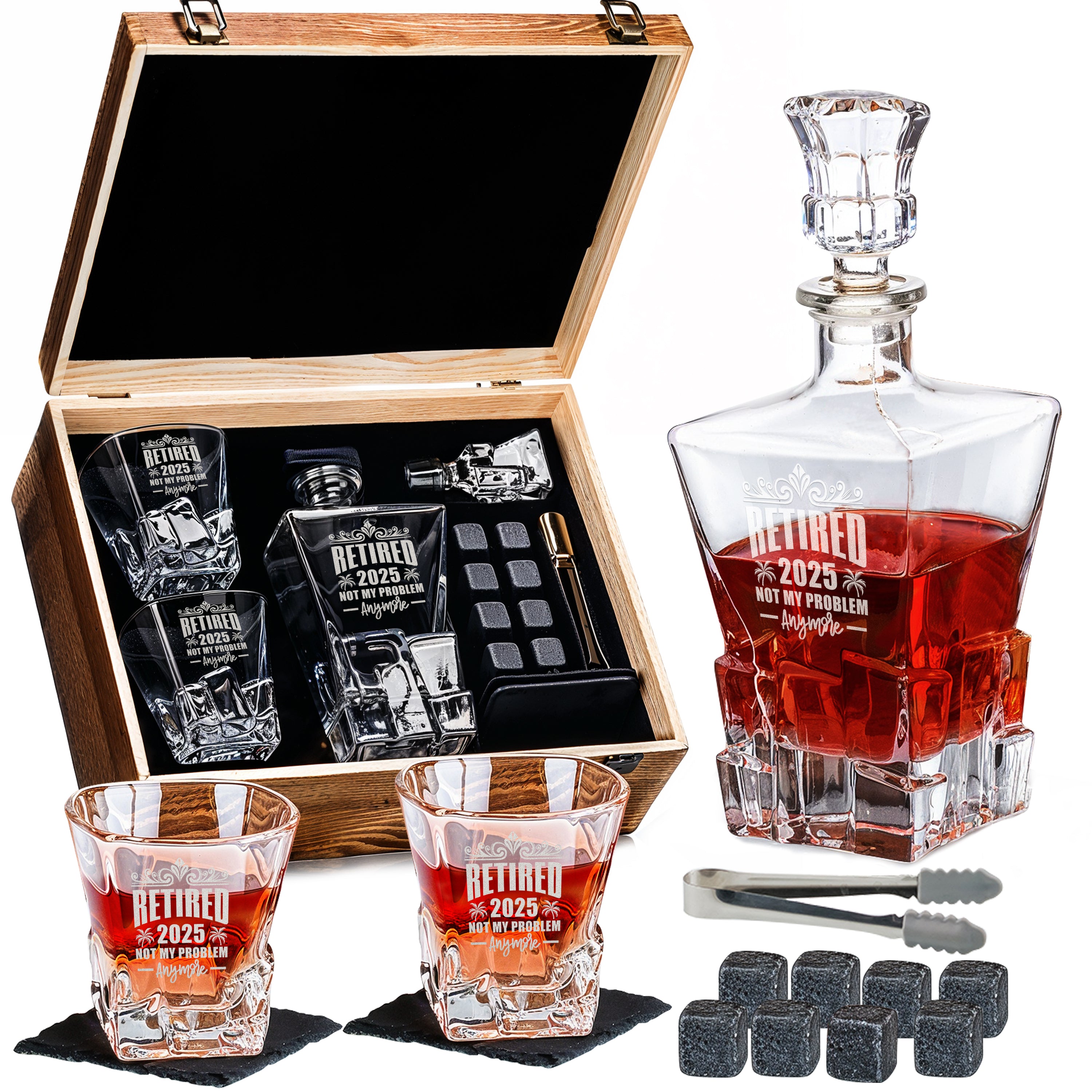 Retired 2025 Gift Set: "Not My Problem Anymore" Engraved Decanter - Shop4Ever